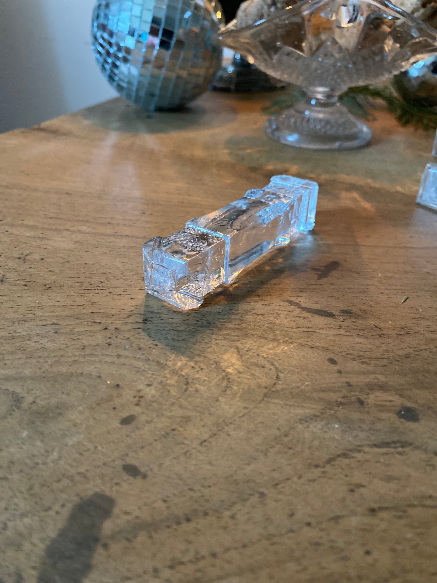 Porte-couteaux en cristal ancien