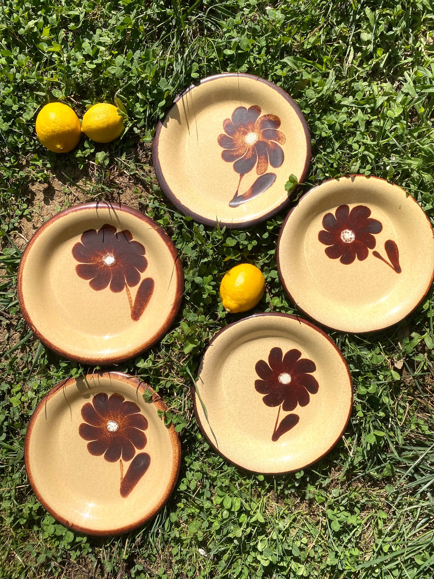 Petites assiettes en grès ancien