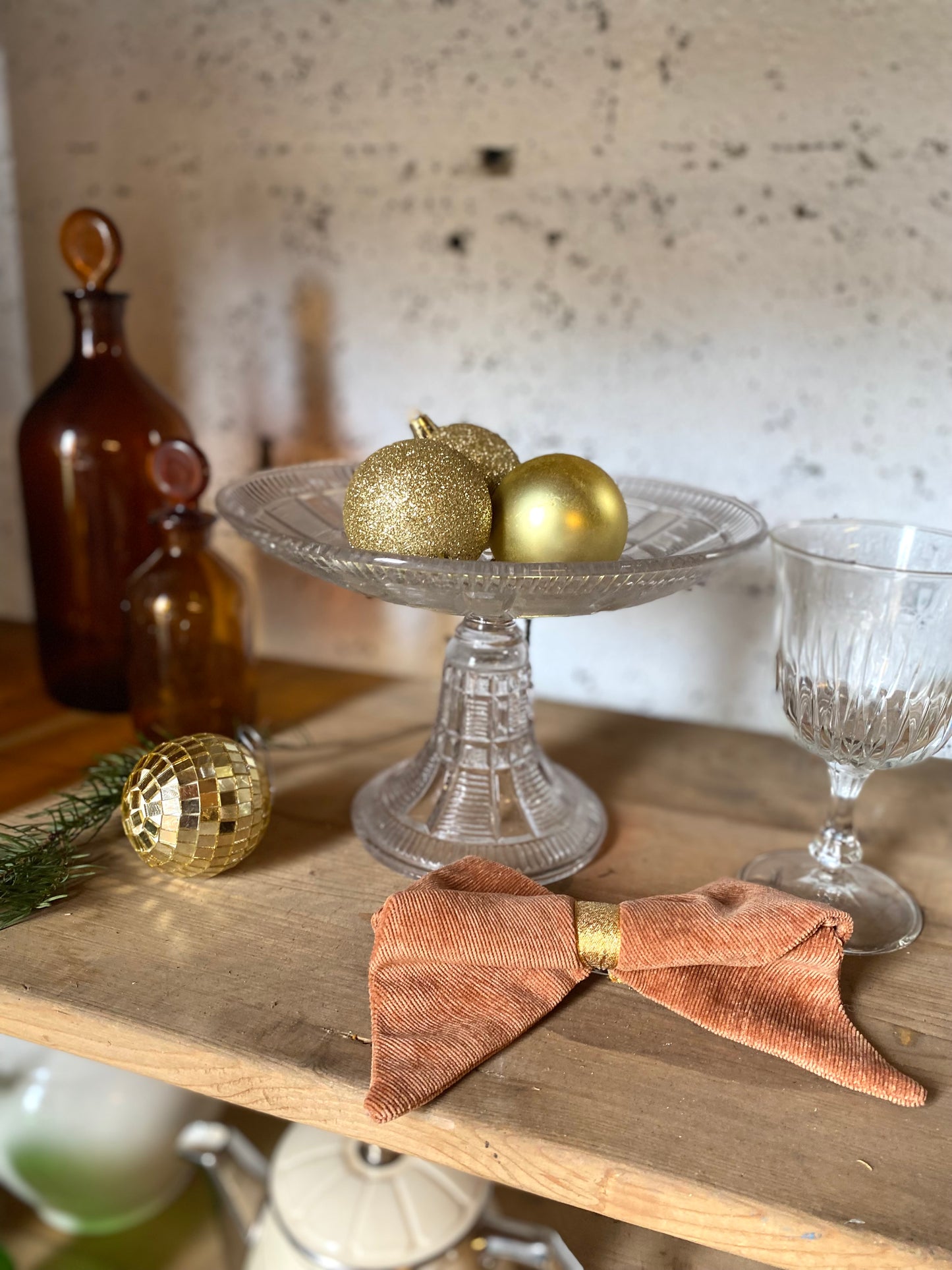 Plat sur pied Art Déco vintage