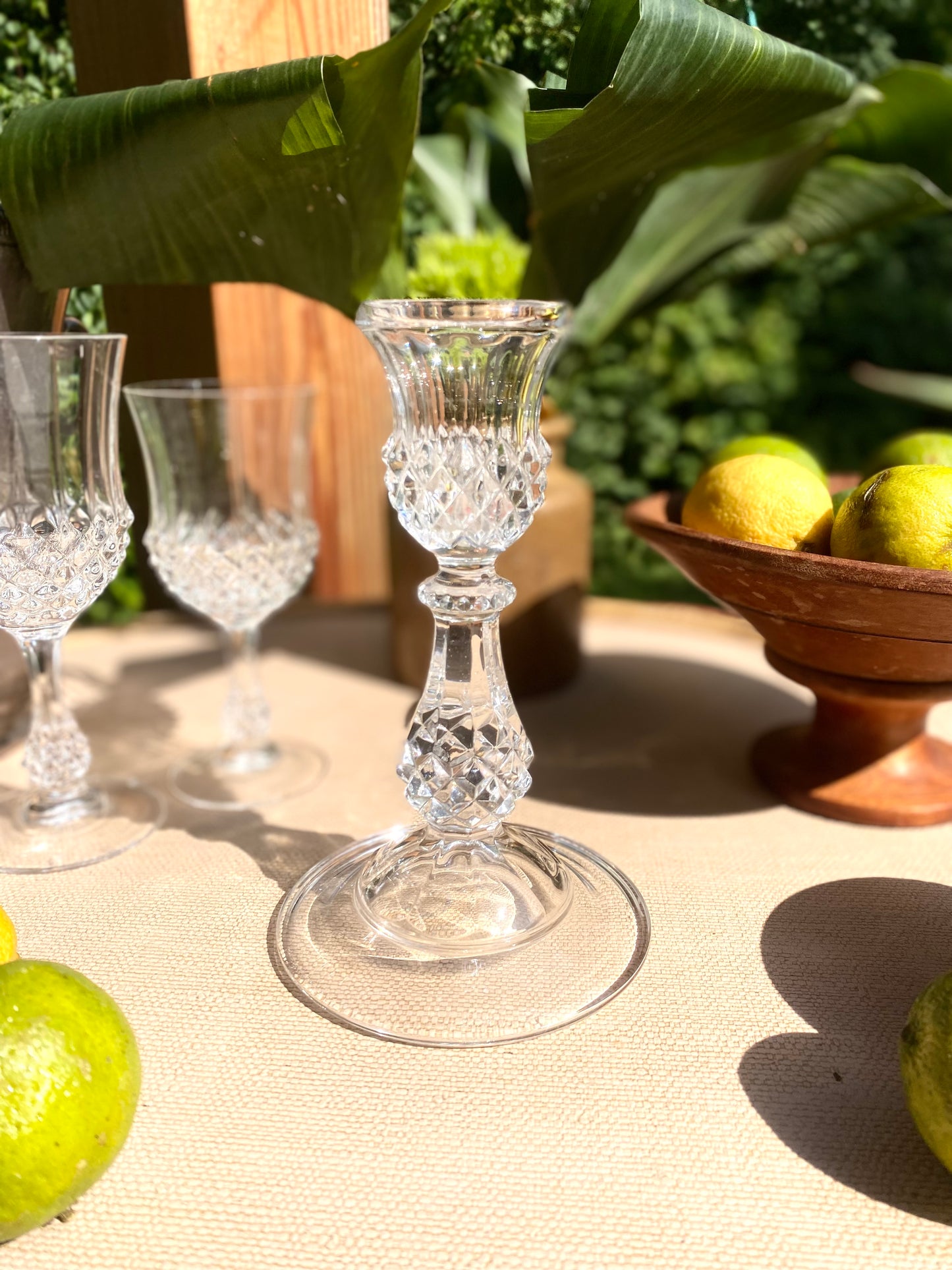 Bougeoir en cristal ancien