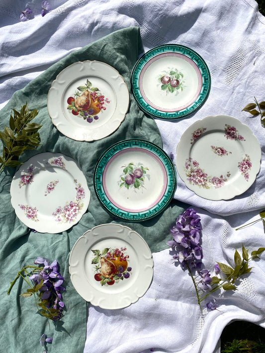 Assiettes à Dessert en faïence début XXe siècle