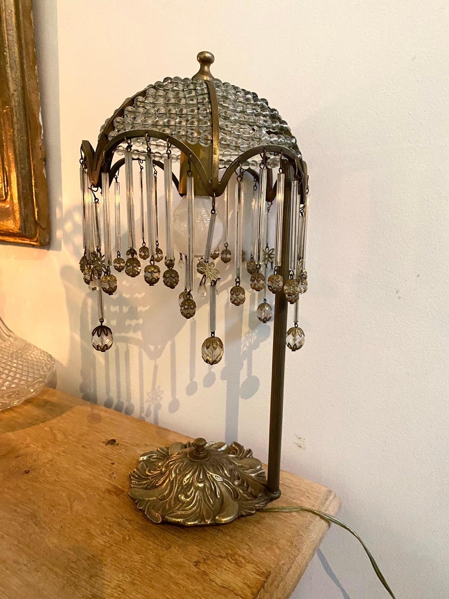 Lampe à pampille Art Déco