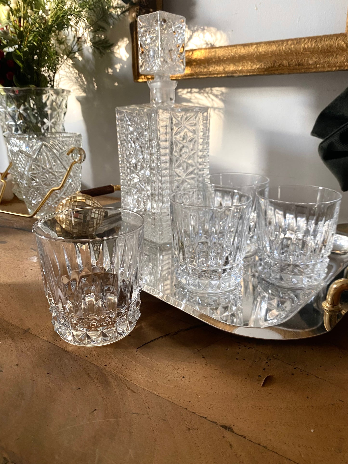 Service à whisky en cristal ancien