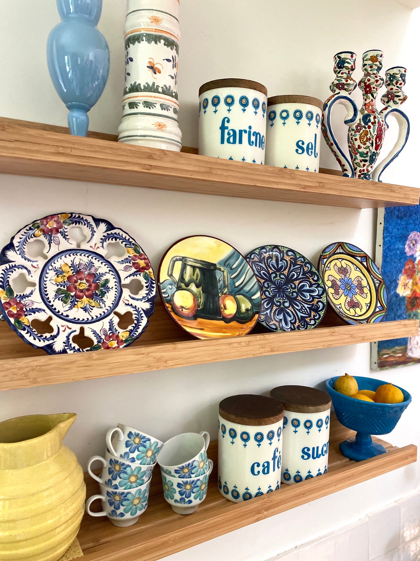 Série de pots à épices vintage