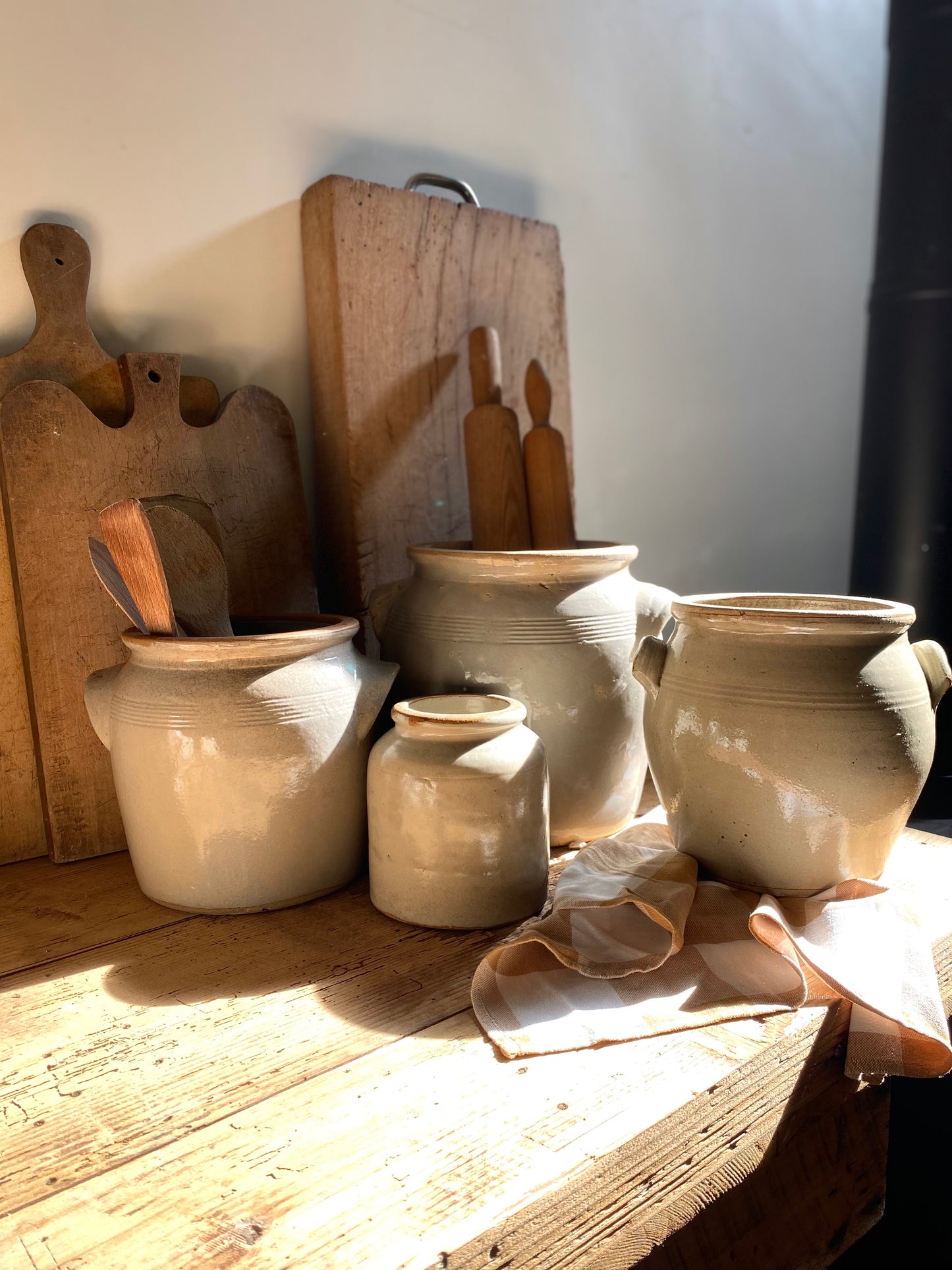 Pot à graisse ancien en grès
