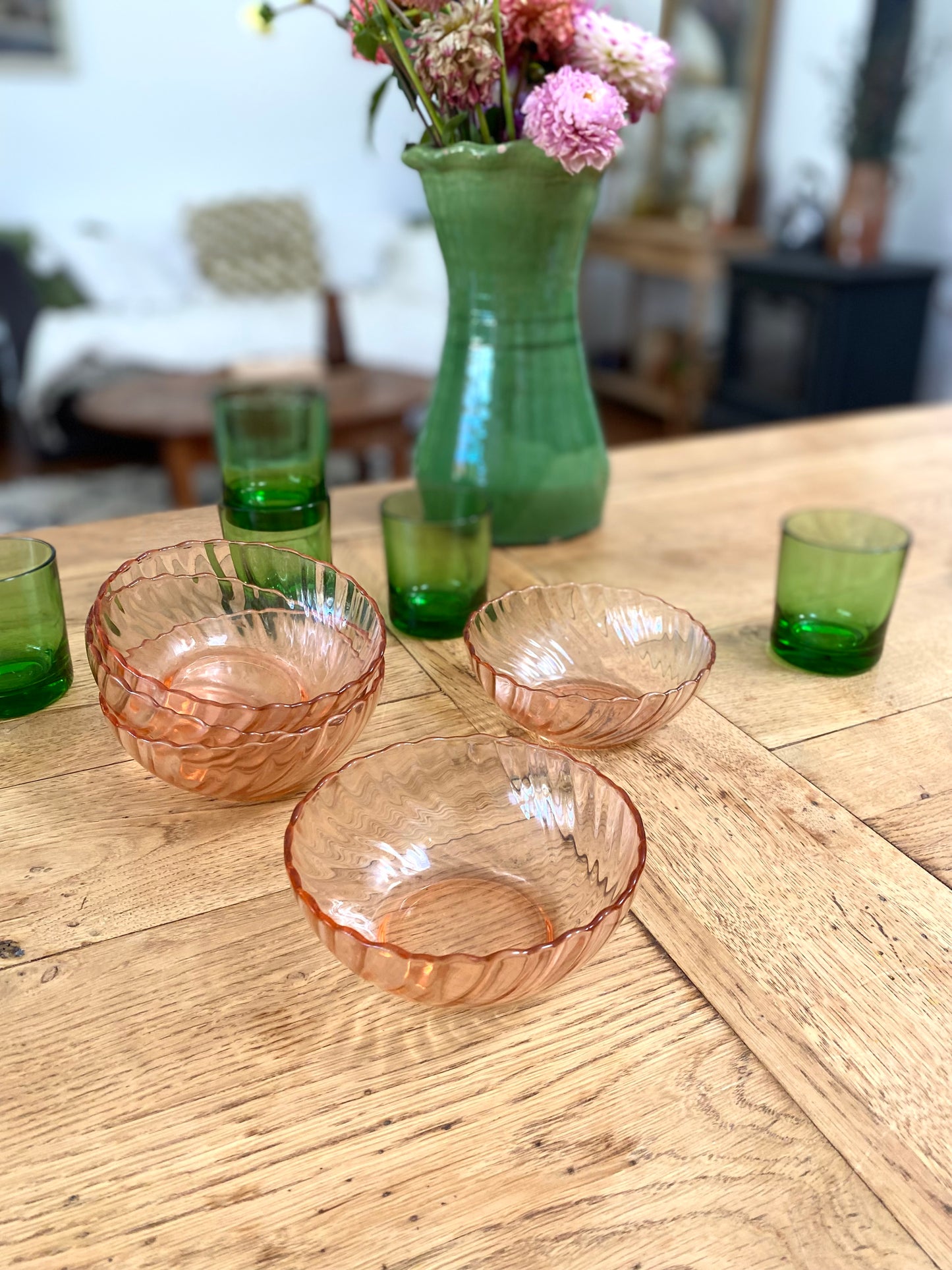 Bols en rosaline ancienne
