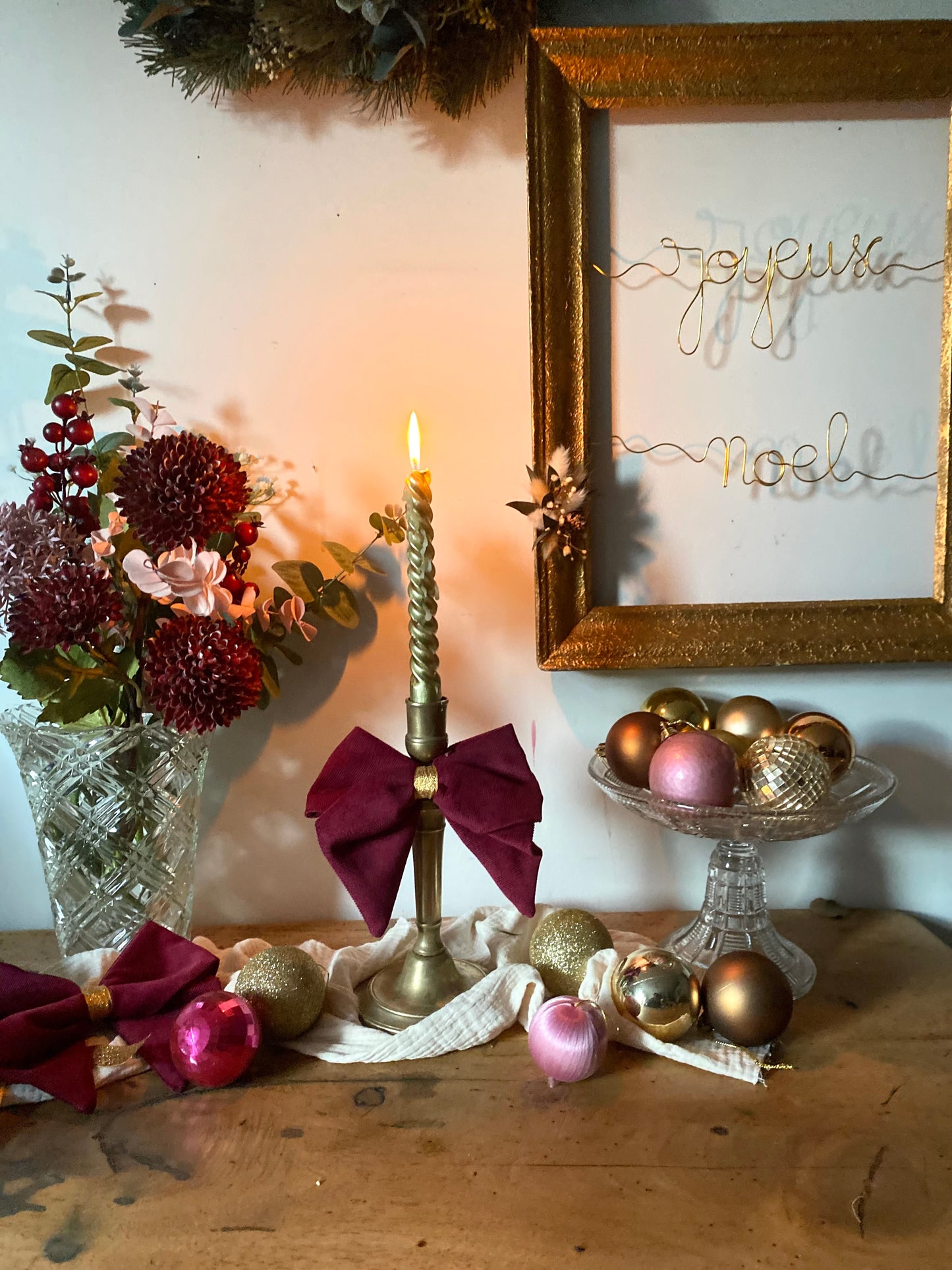 Bougeoir en laiton ancien