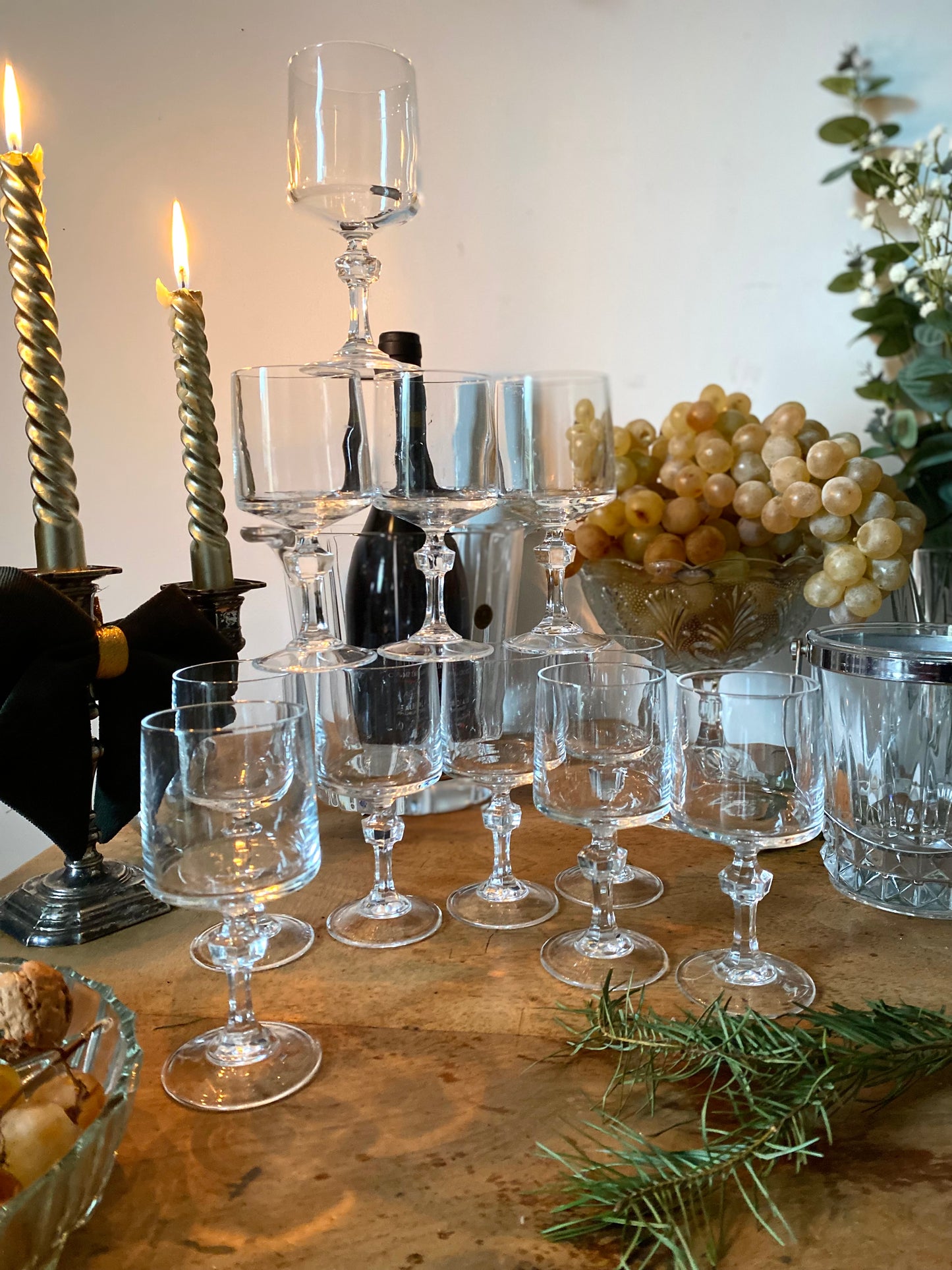 Service de verres en cristal ancien