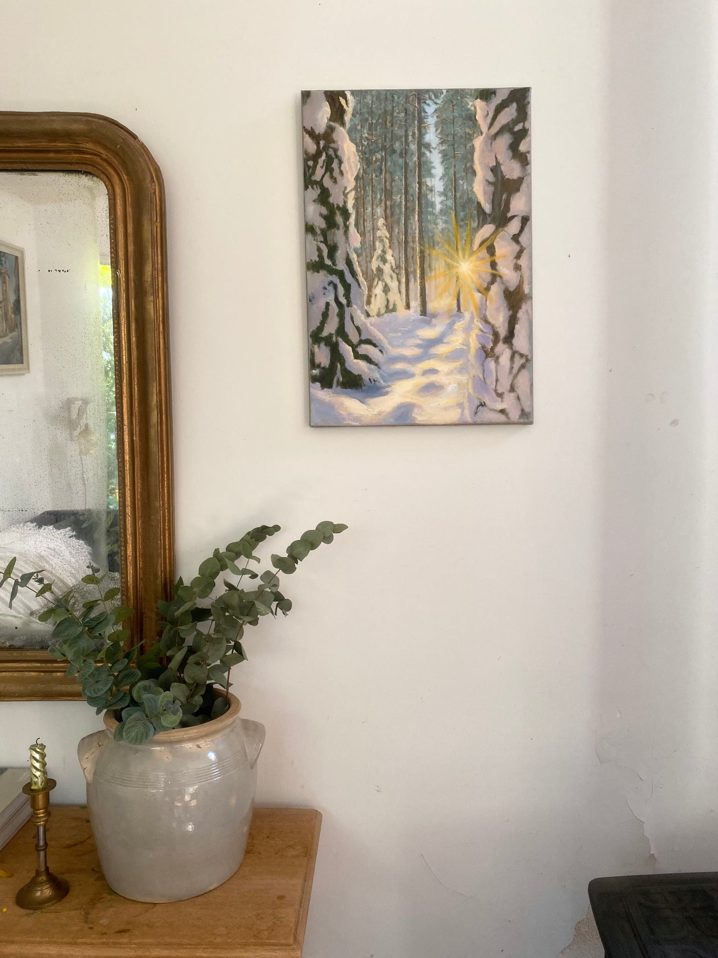 Tableau "Forêt Enneigée" - Huile sur toile -