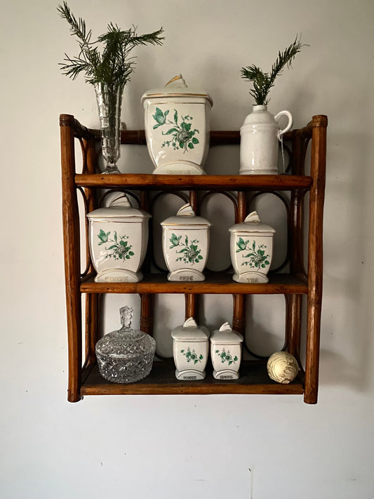 Série de pots à épices en faïence