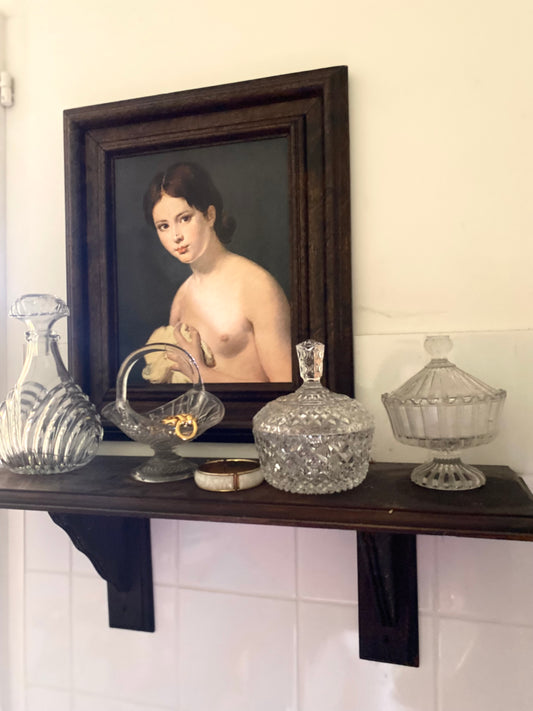 Portrait de Femme ancien- Style XIXe - Reproduction Vintage (Années 70)