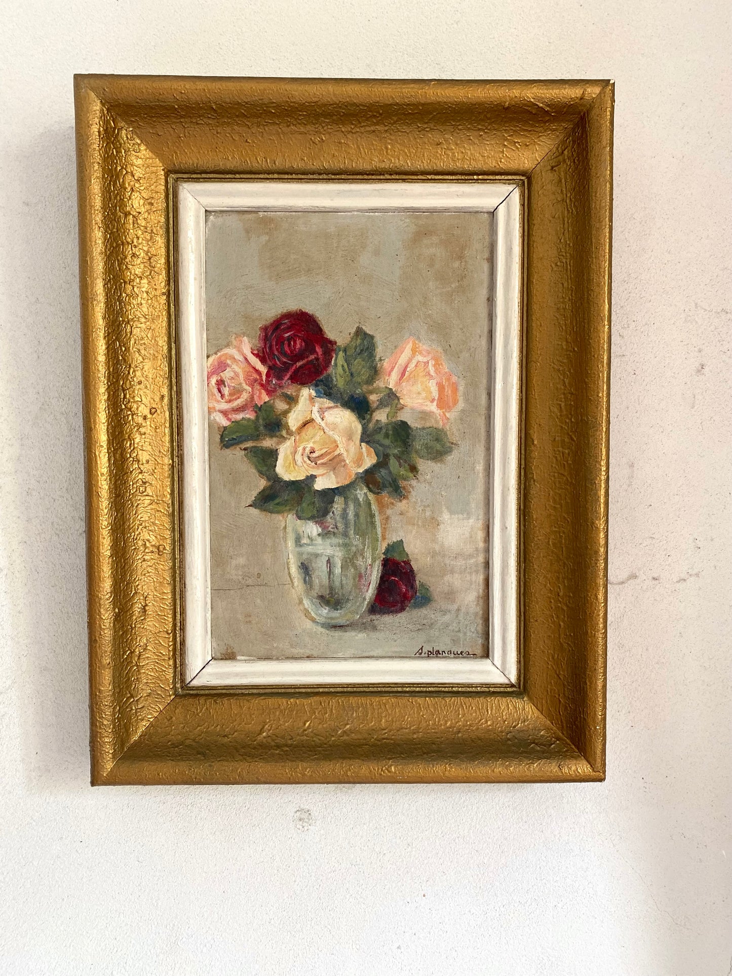 Huile sur toile encadrée