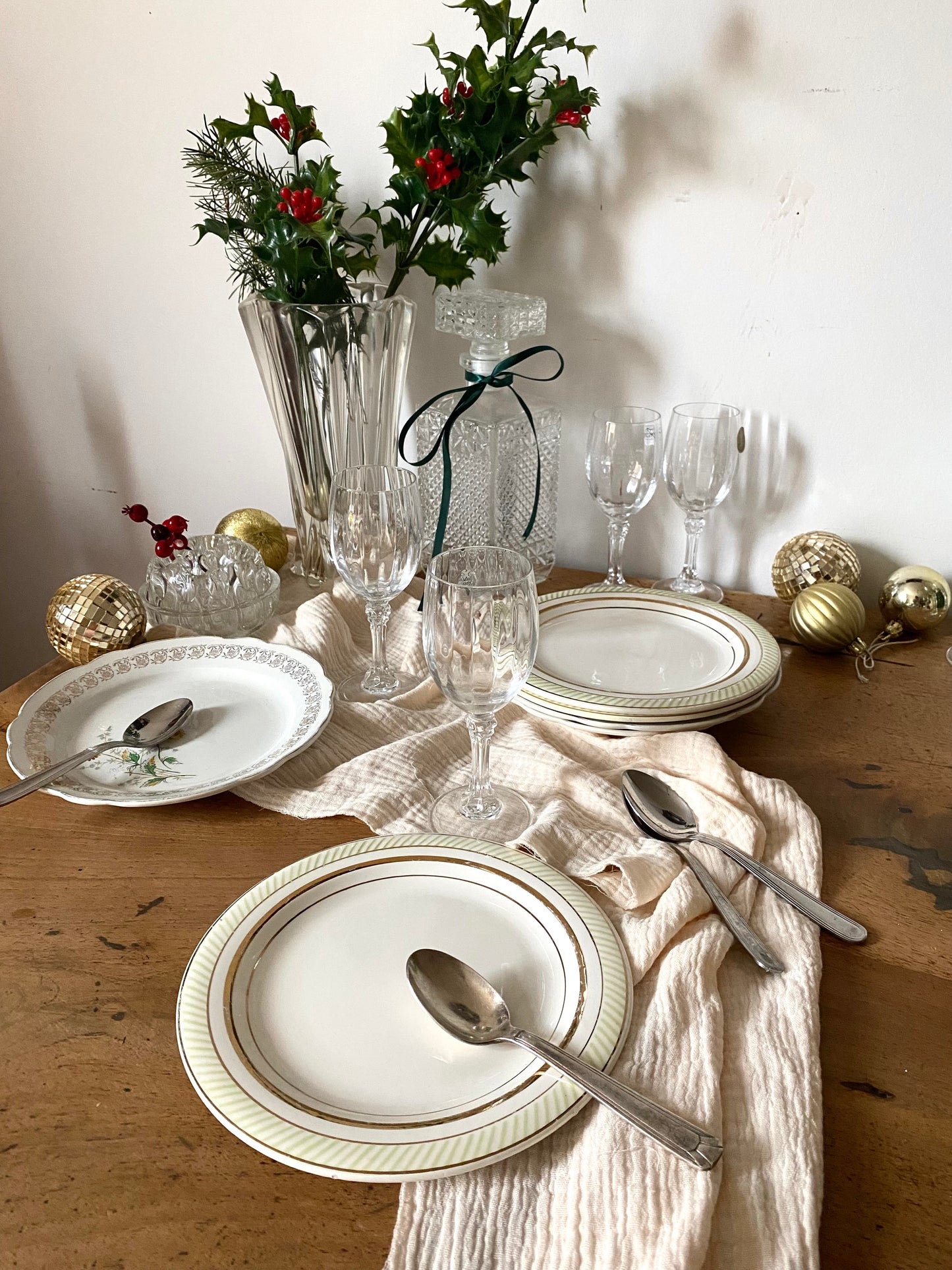 Verres à pied en cristal