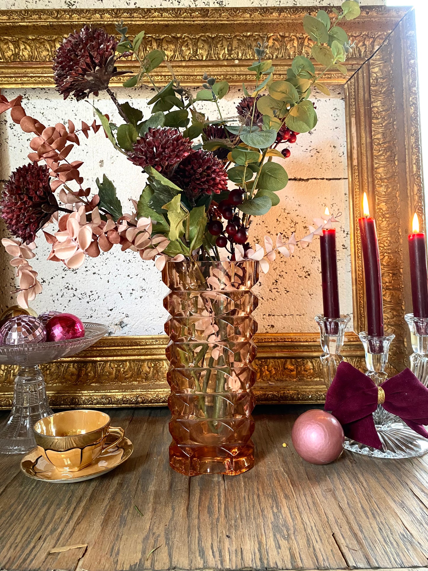 Vase Art Déco en Rosaline