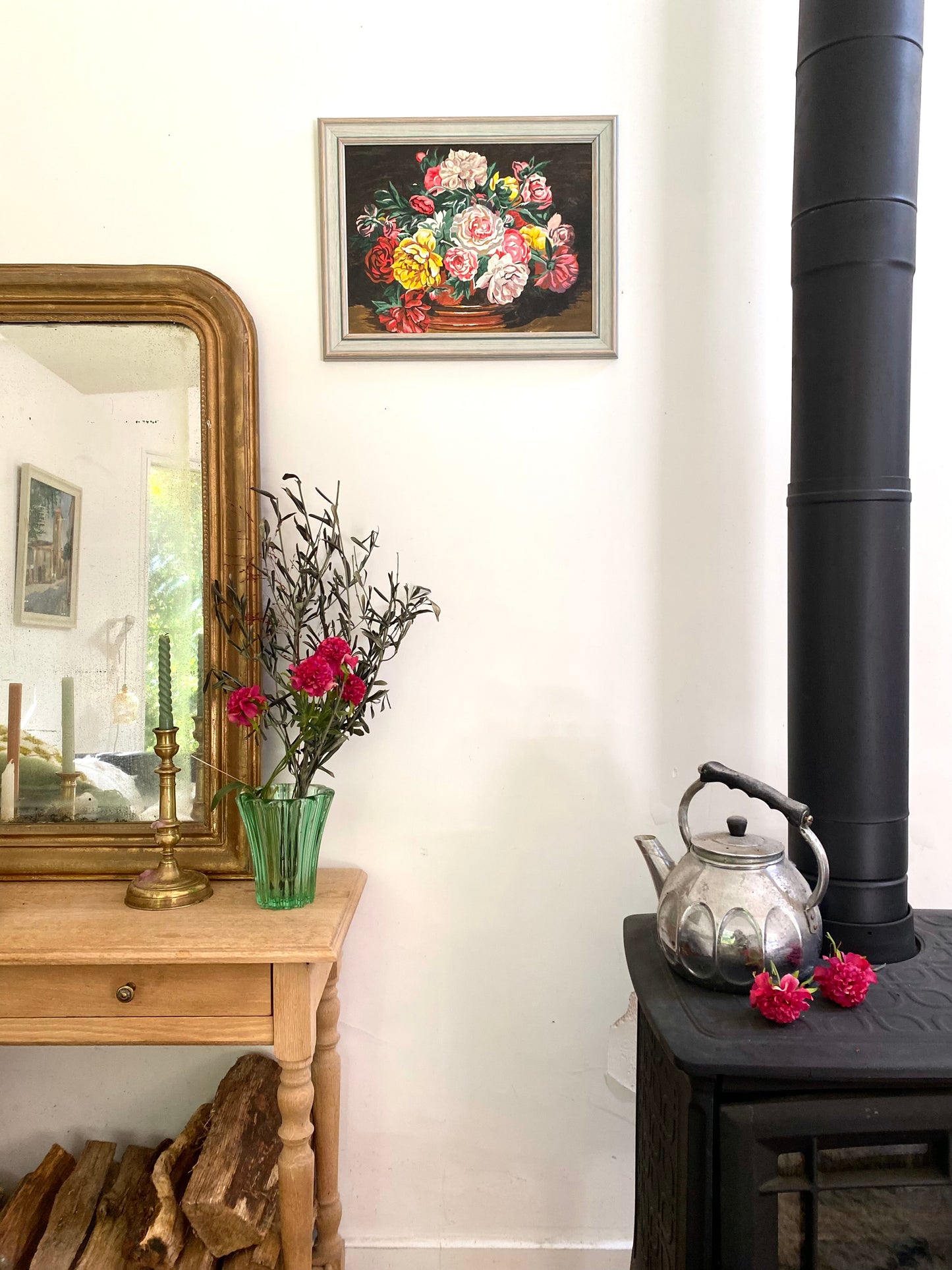 Vase en verre vintage