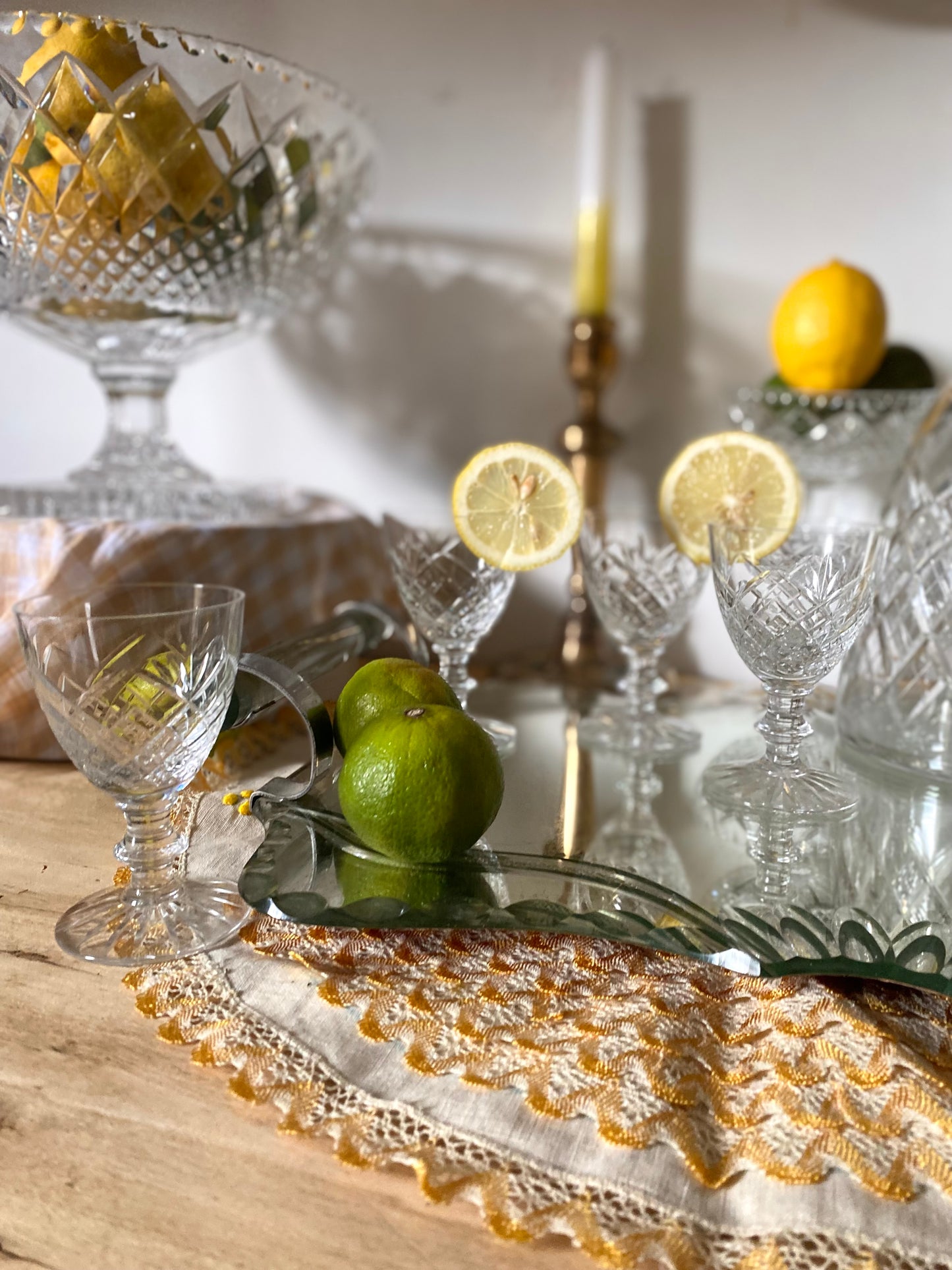 Service à digestif en cristal ancien