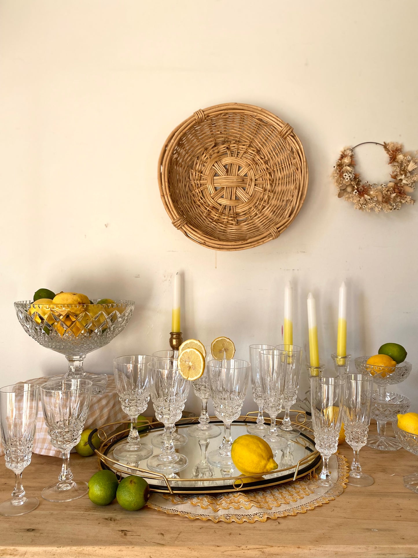 Service de 12 verres en cristal ancien