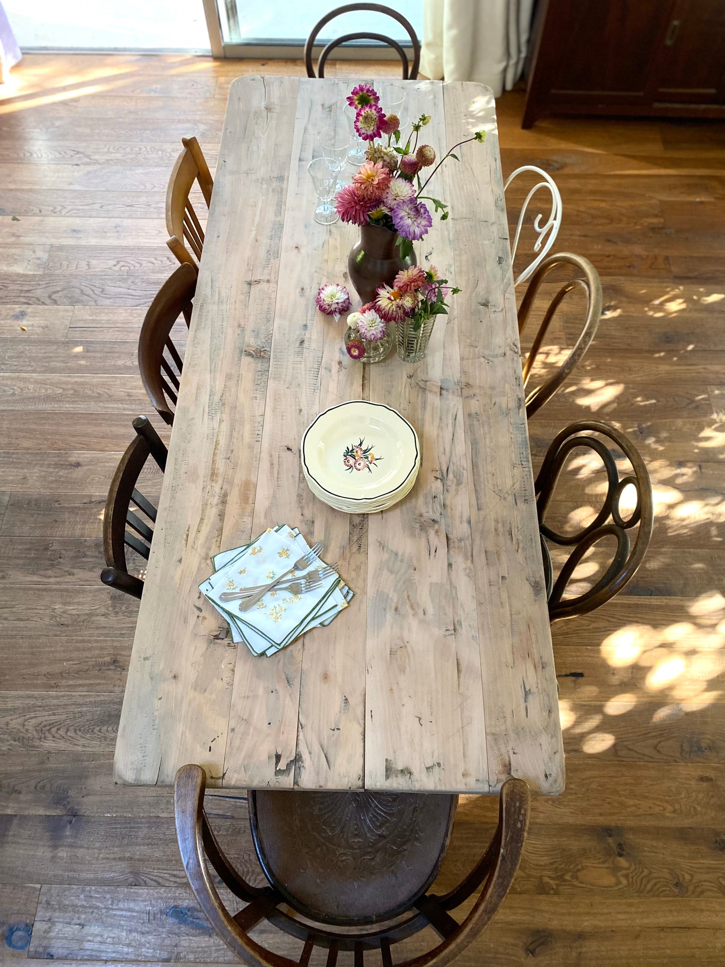 Table de ferme en bois massif ancien