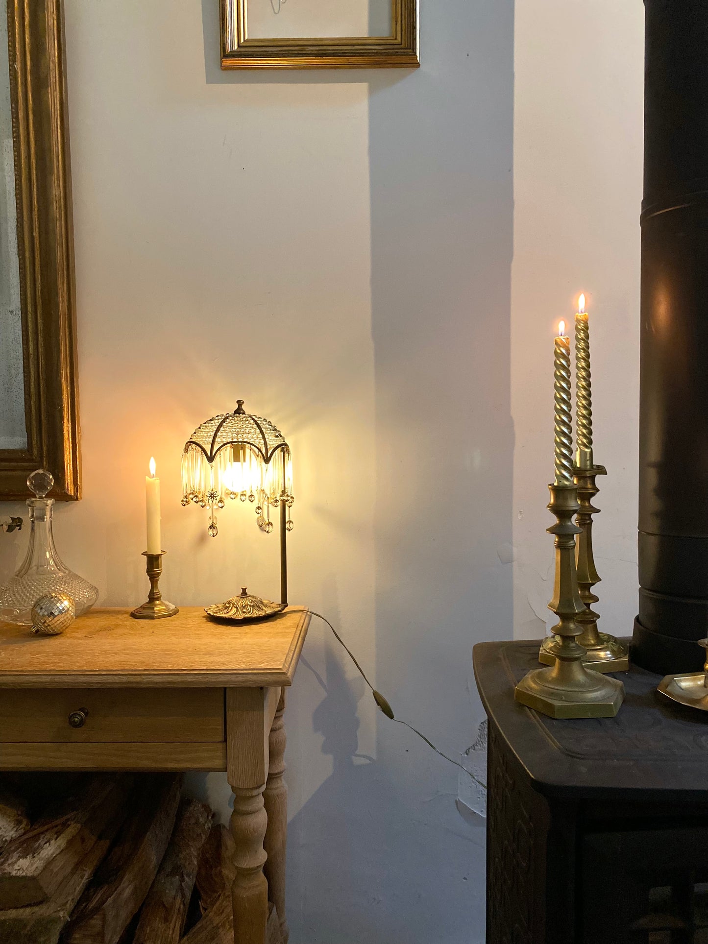 Lampe à pampille Art Déco