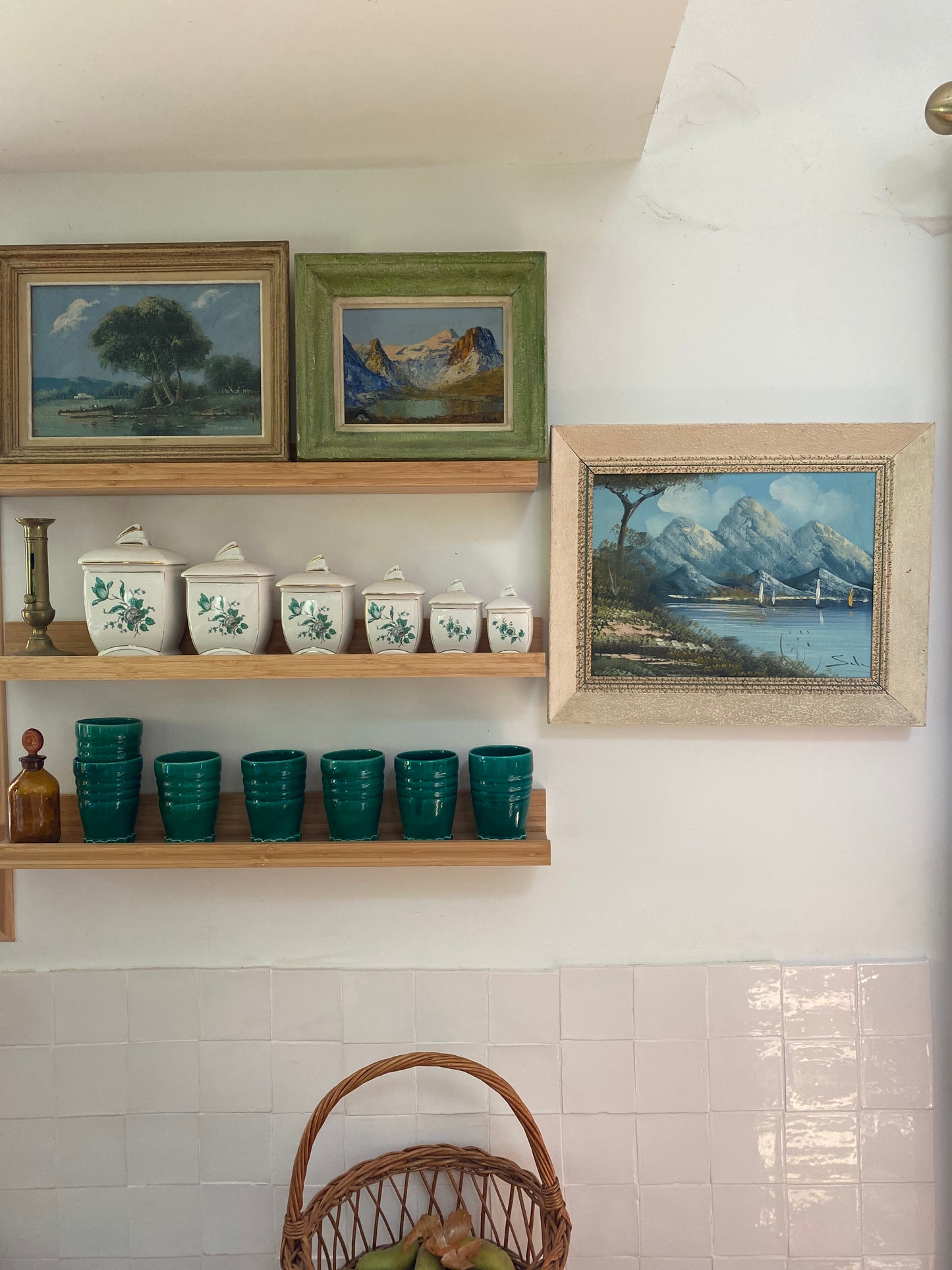 Tableau Huile sur Panneau - "Le Lac de Tignes" par Georges REEB - Savoie