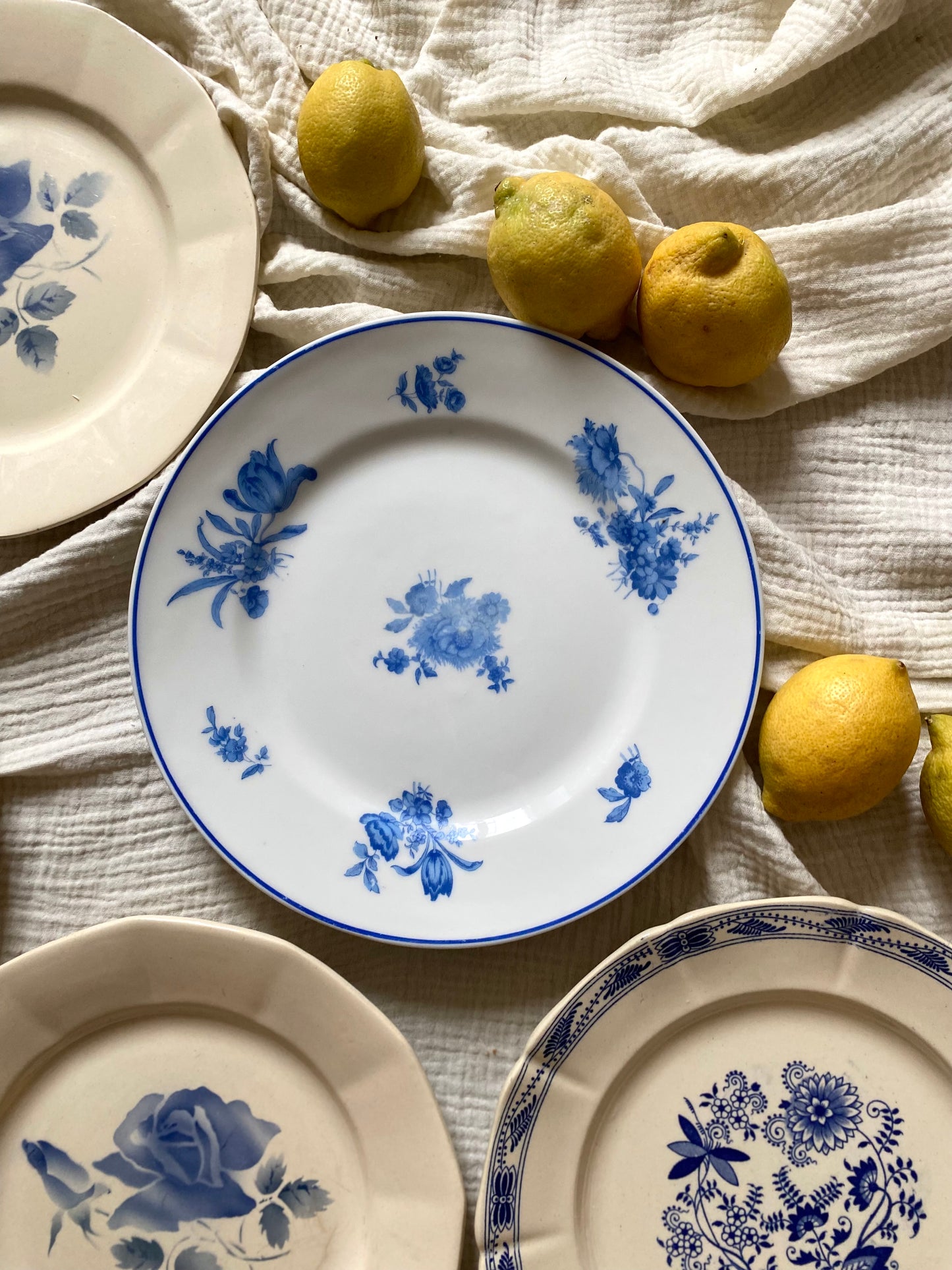 Assiettes anciennes dépareillées