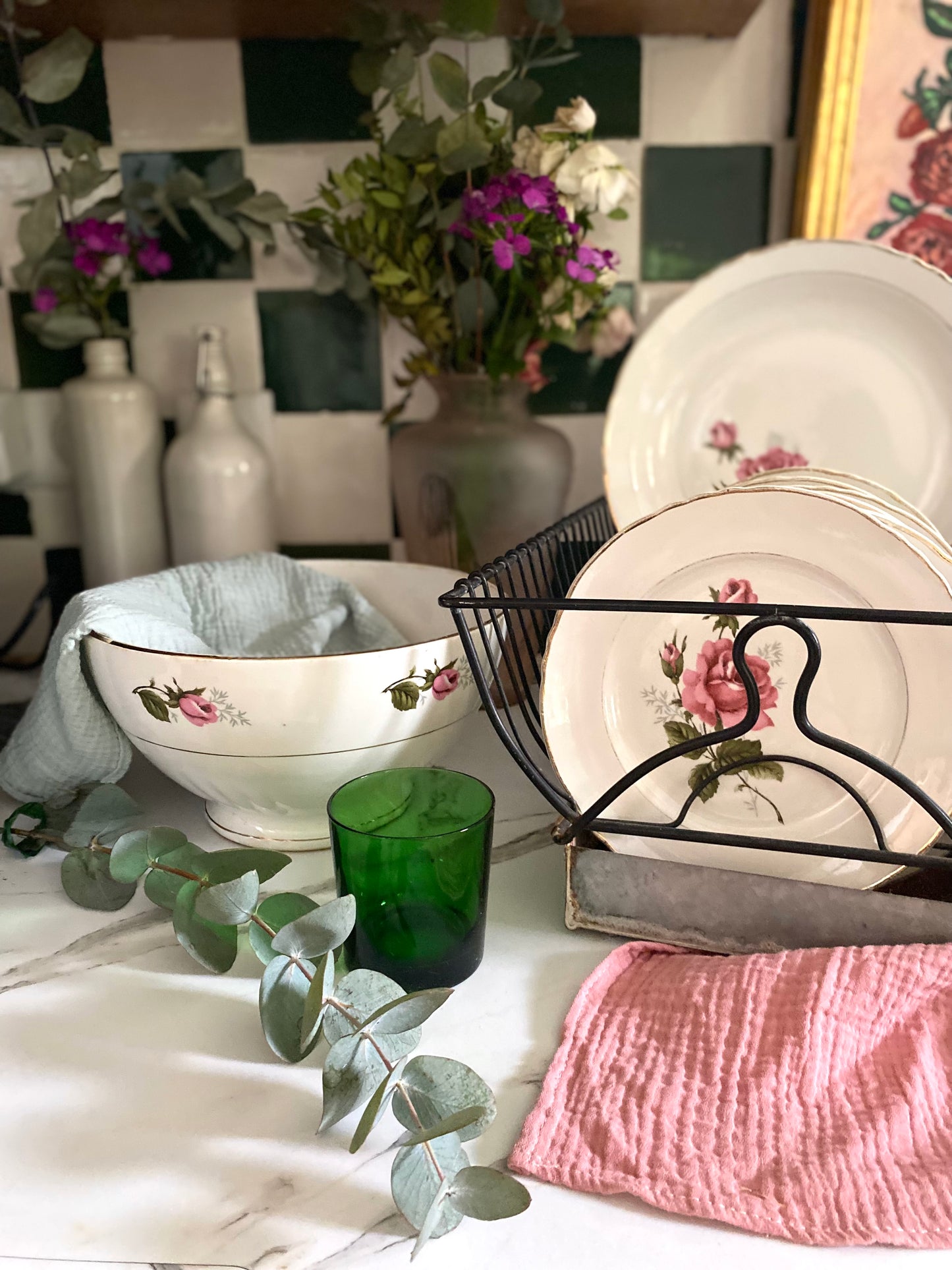 Saladier en faïence ancienne