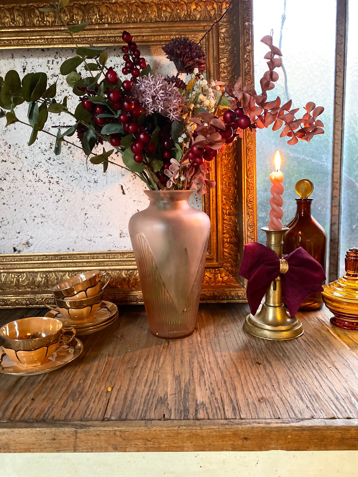 Vase vintage en Rosaline