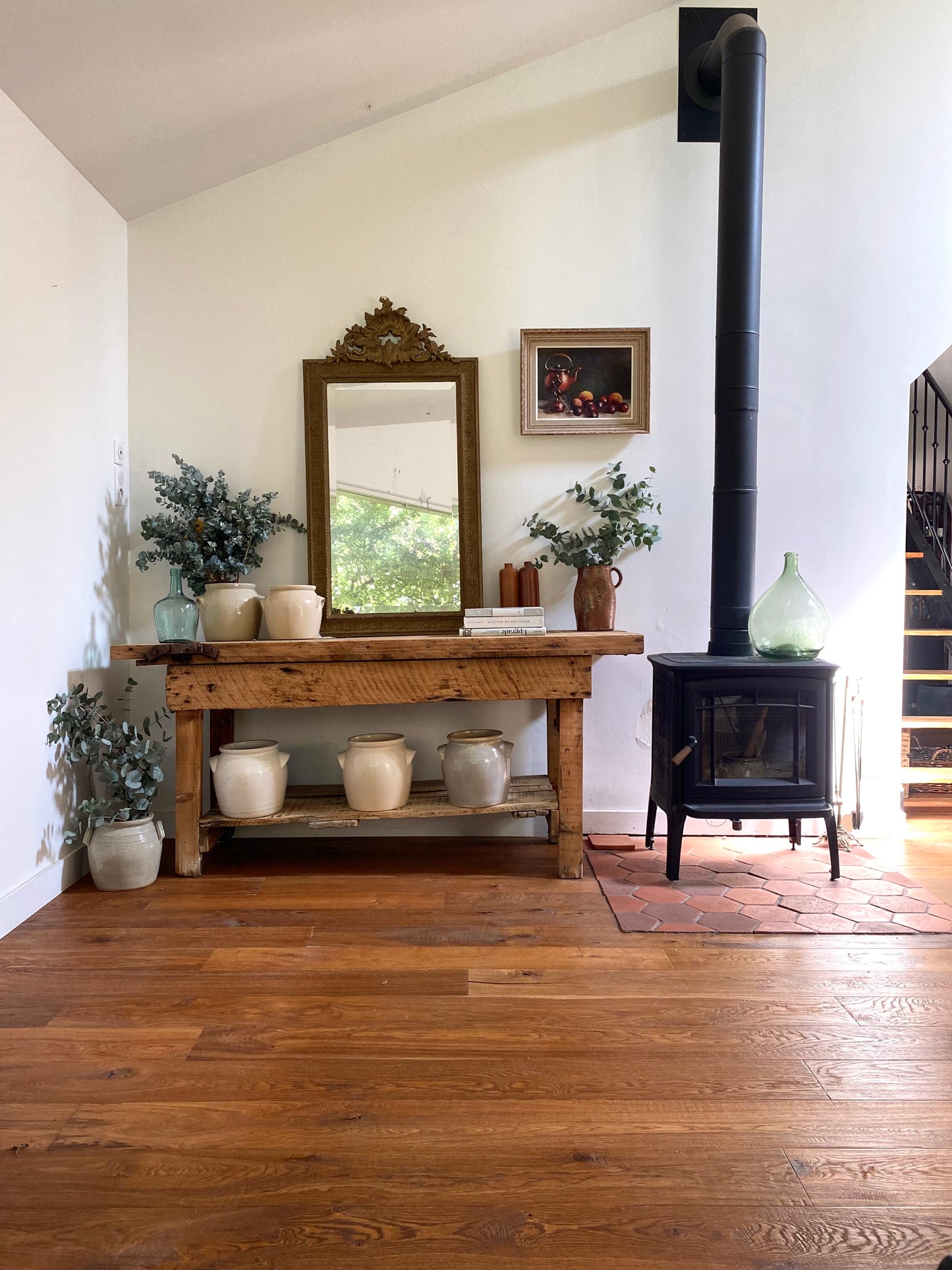 Grand miroir ancien baroque