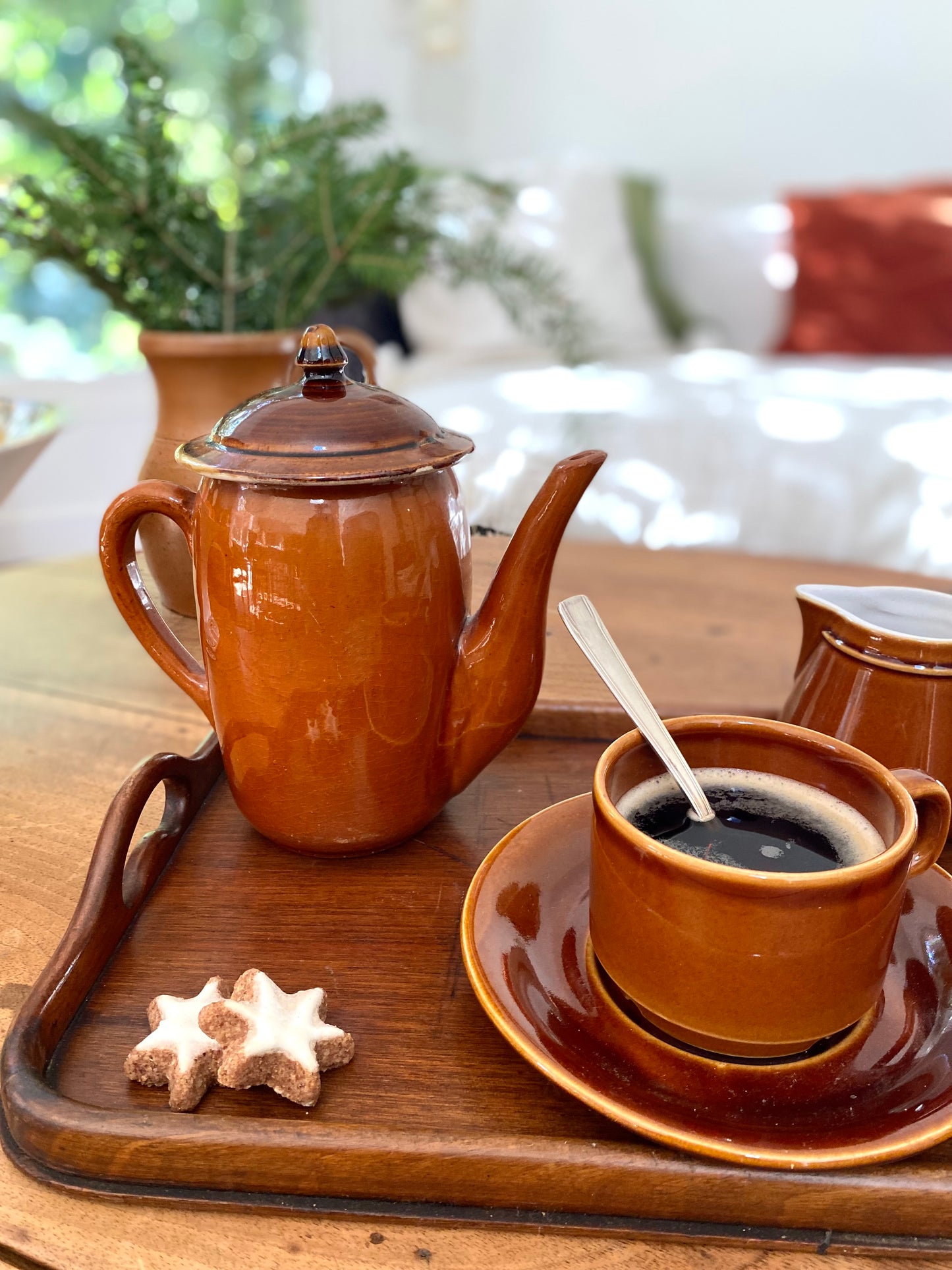 Service à thé en céramique vernissée