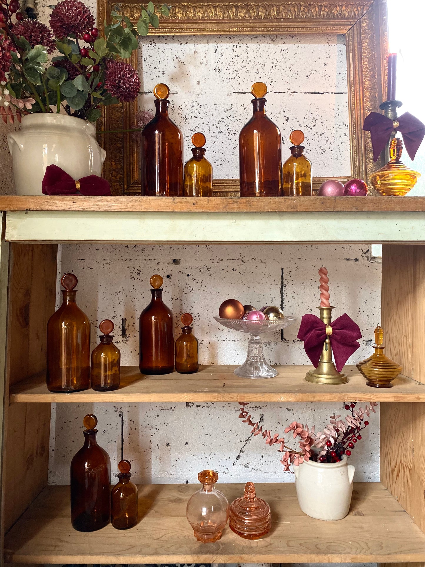 Duo de flacons d’apothicaire 1930