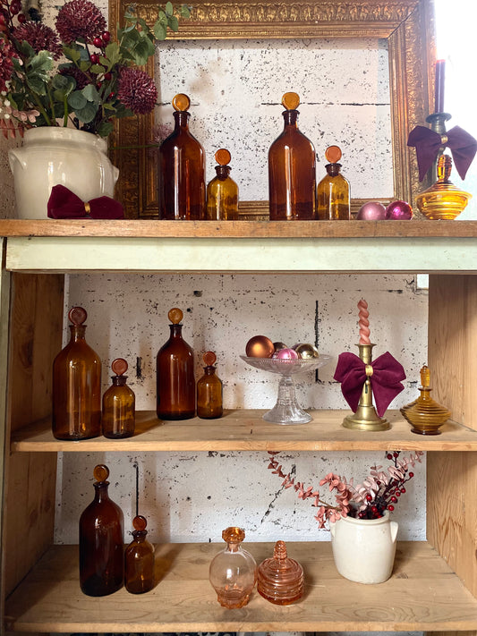 Duo de flacons d’apothicaire 1930