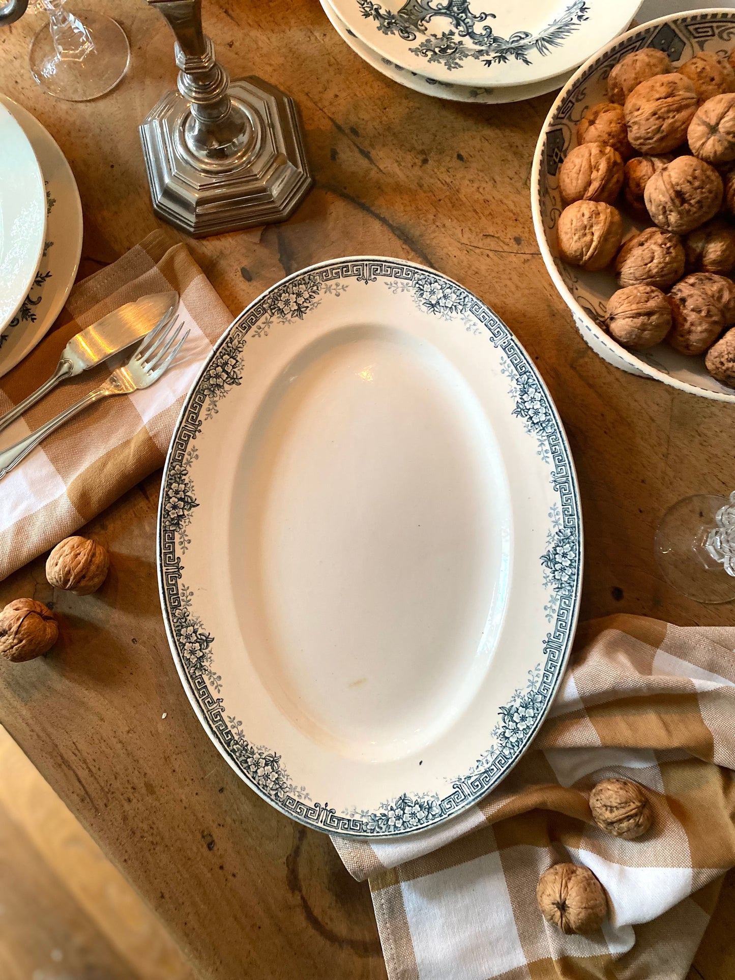 Plat de service ovale Terre de fer