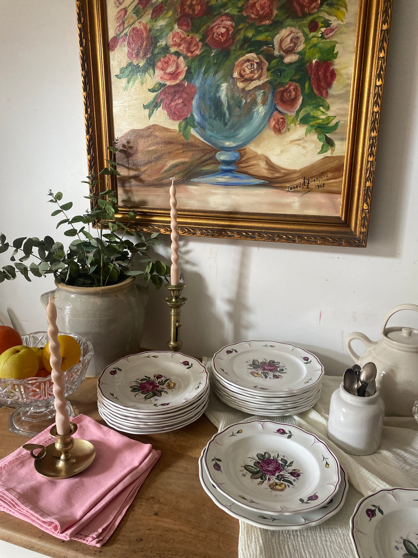 Service 20 pièces Faïence Moulin des Loups - 1950