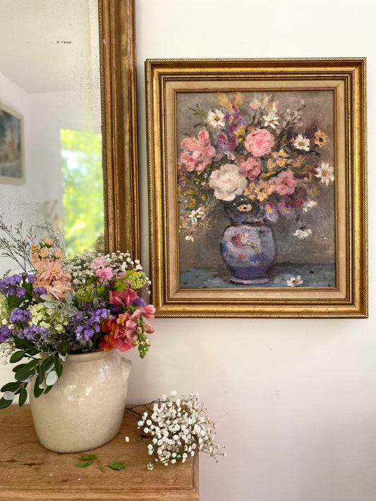Nature Morte aux Fleurs – Huile sur Toile – Années 50/60