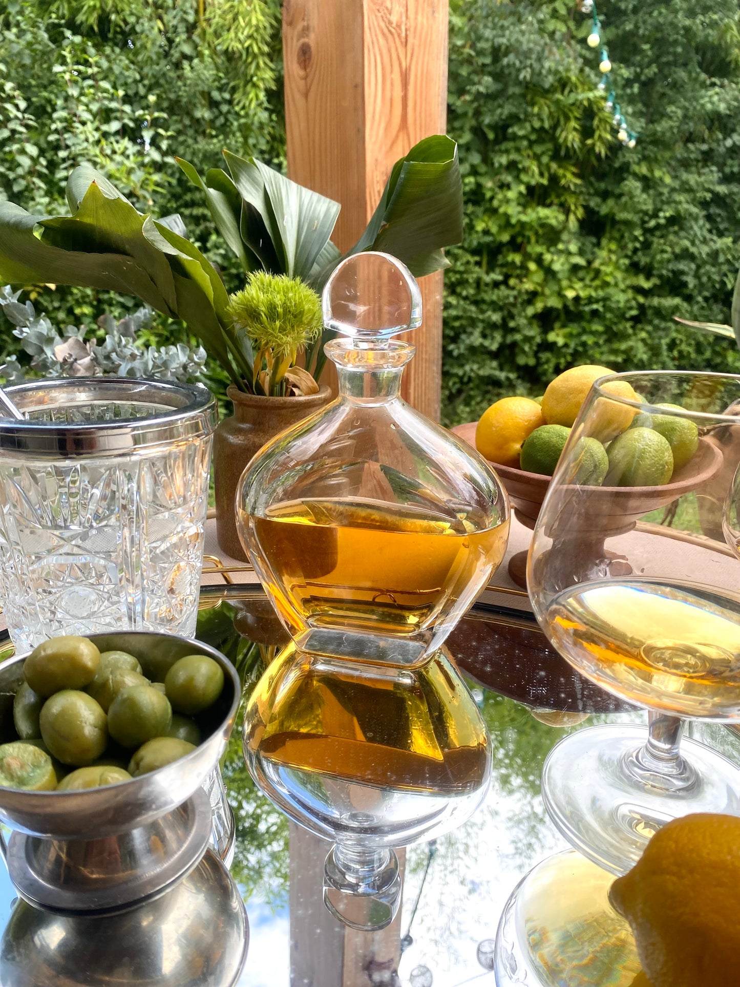 Carafe vintage en verre épais