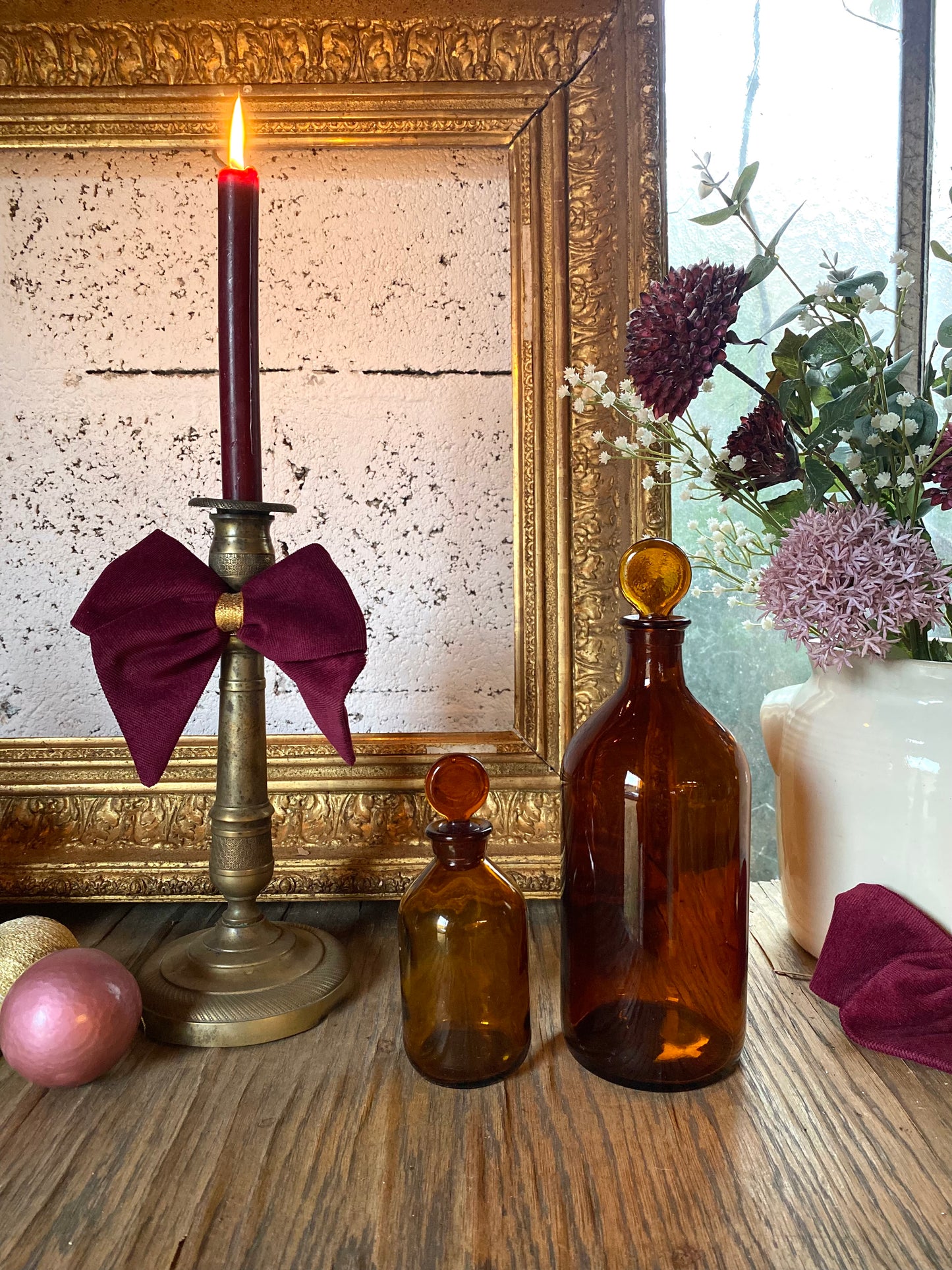 Duo de flacons d’apothicaire 1930