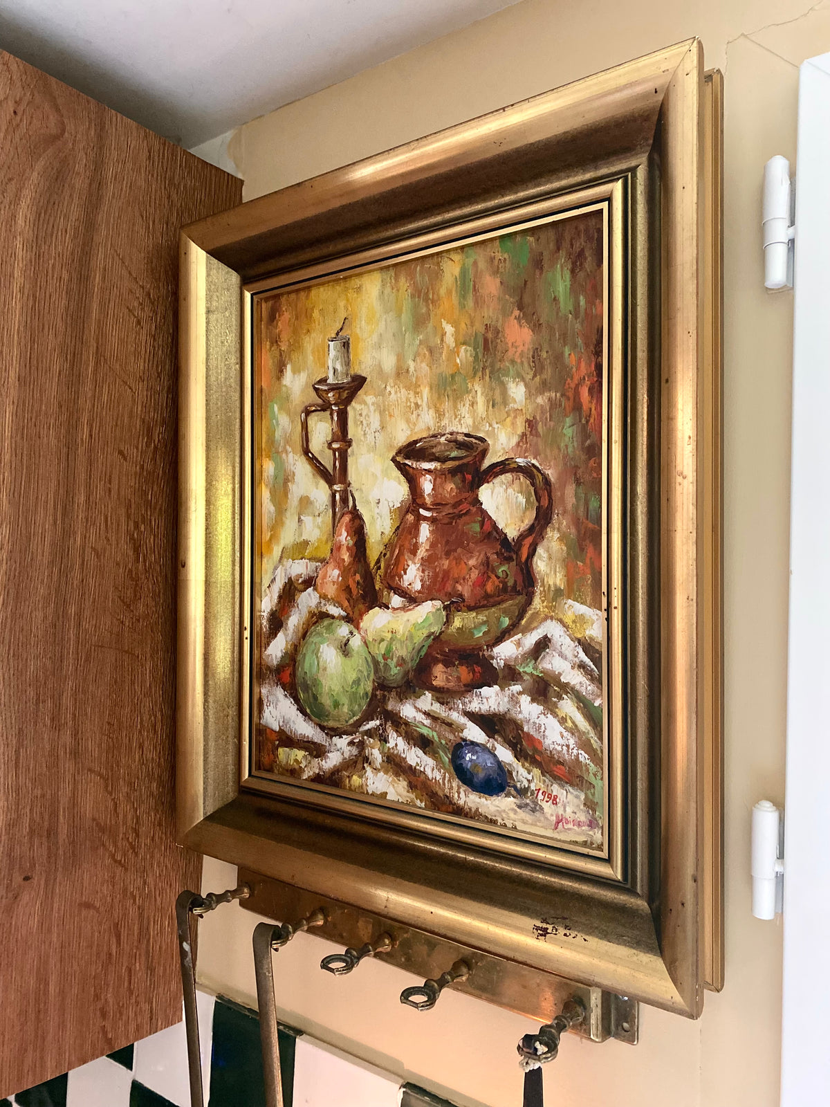 Nature morte à la cruche en cuivre et au chandelie