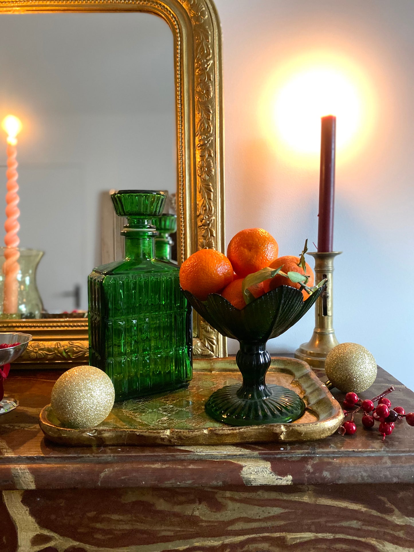 Service à liqueur en verre ancien