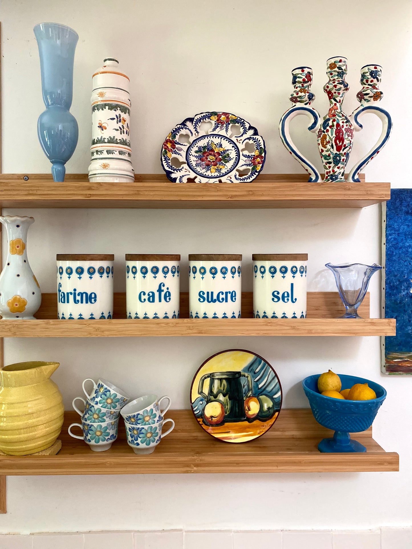 Série de pots à épices vintage