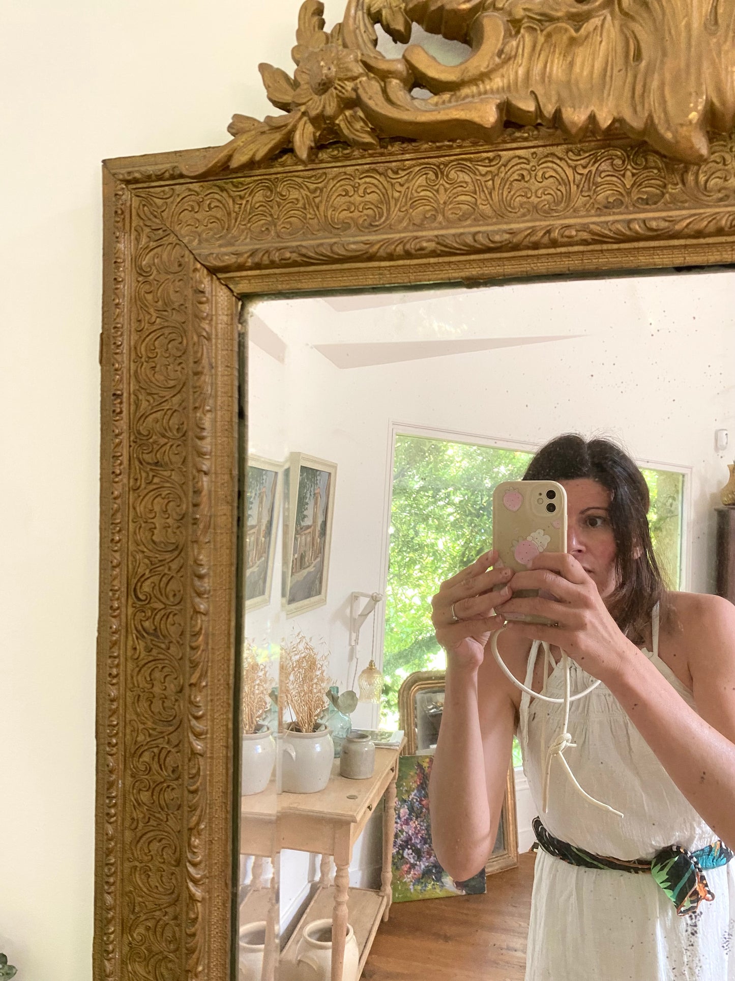 Grand miroir ancien baroque