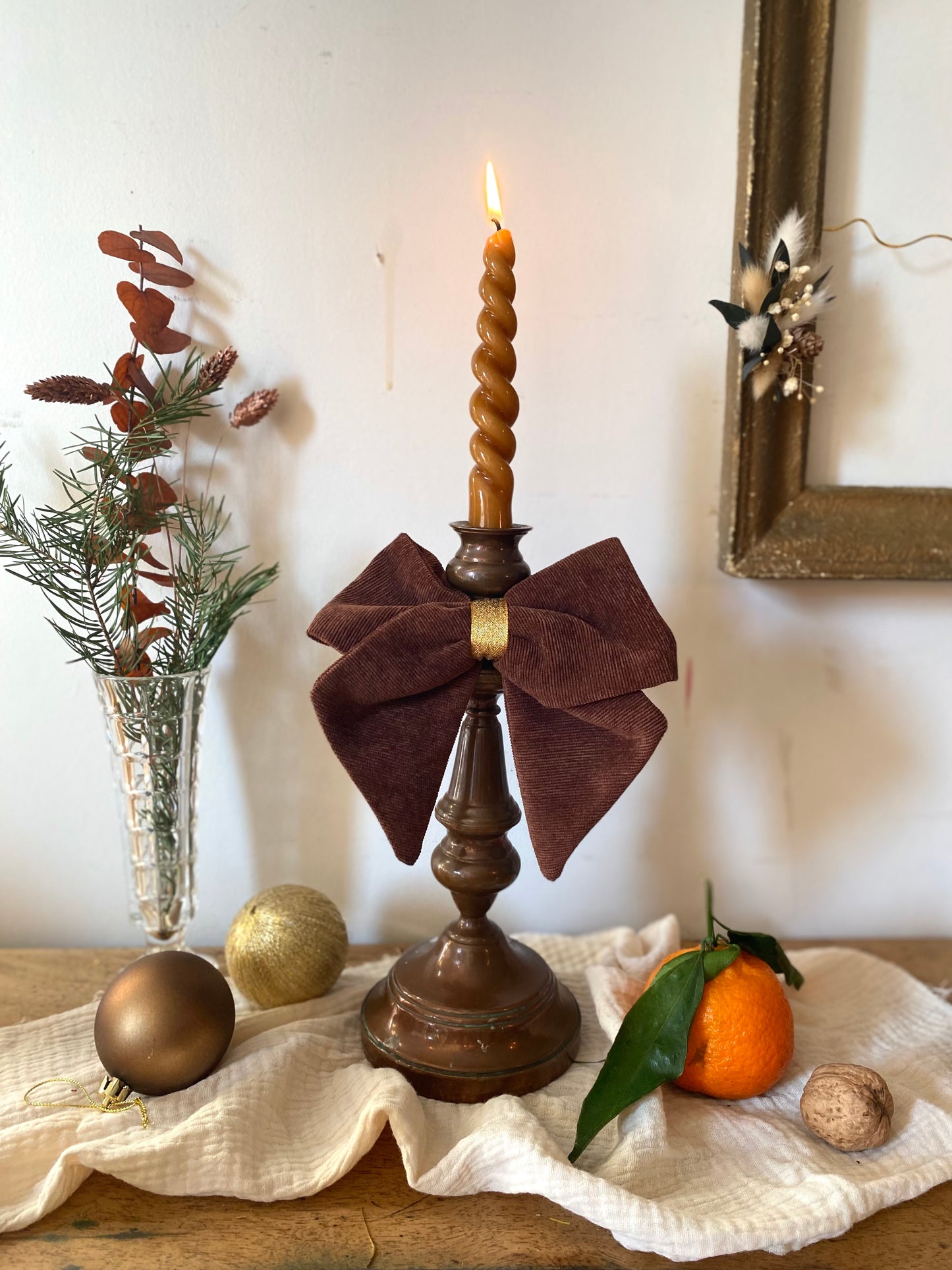 Noeud à bougeoir en velours