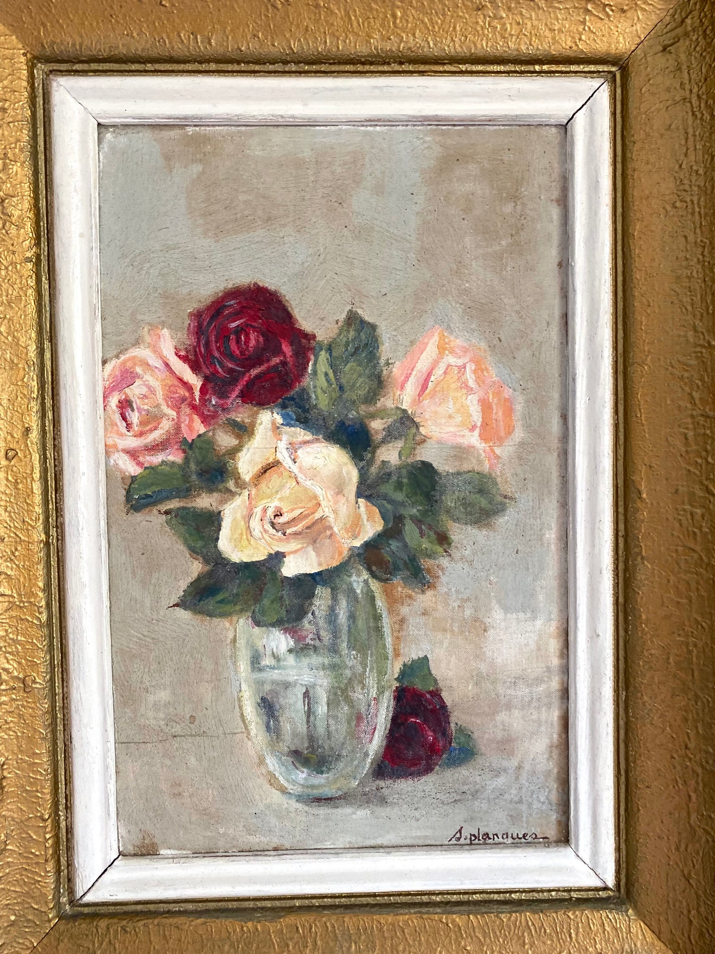Huile sur toile encadrée
