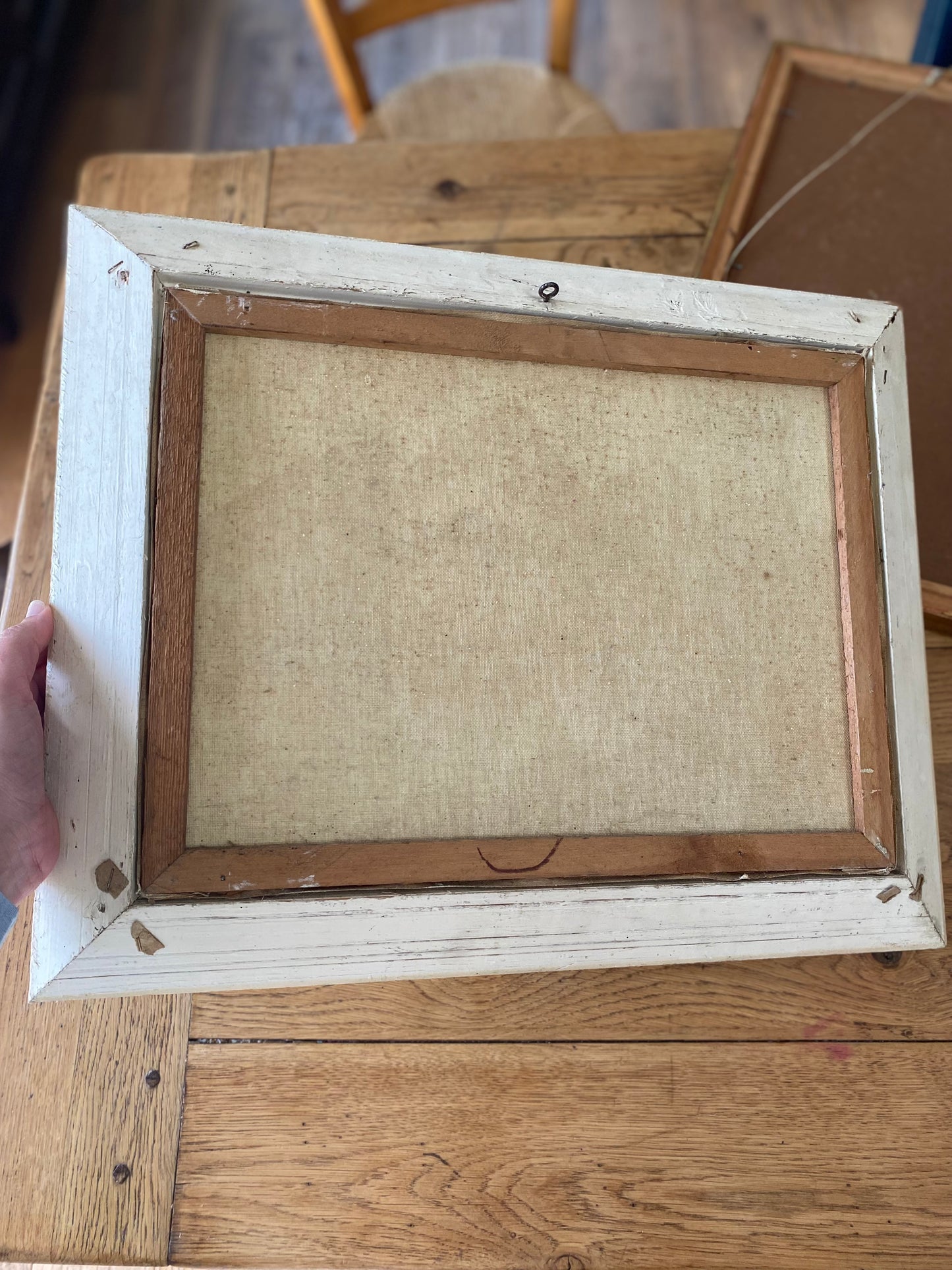 Huile sur toile Paysage de Montagne & Lac – Cadre Montparnasse – Années 60/70