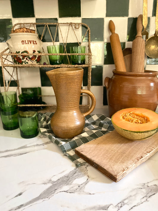 Pichet ancien en grès émaillé - Manufacture de Digoin