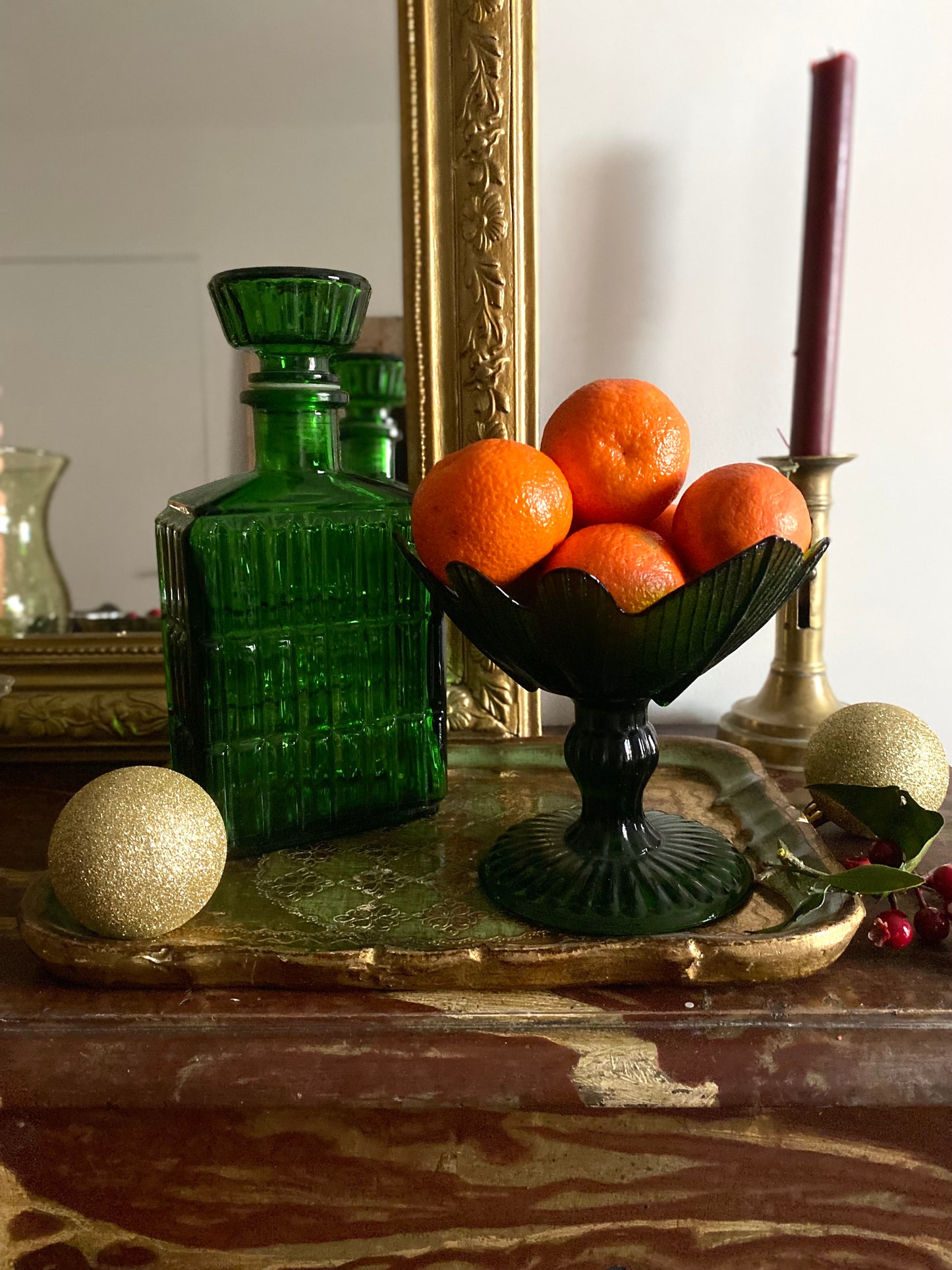 Service à liqueur en verre ancien