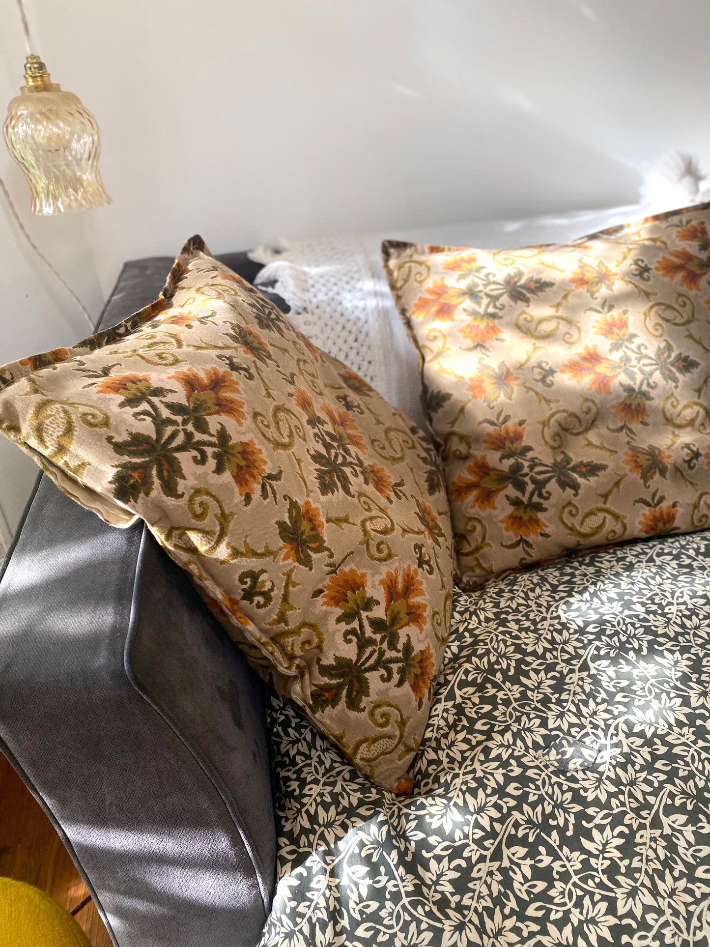 Ravissant duo de coussins en jacquard 70