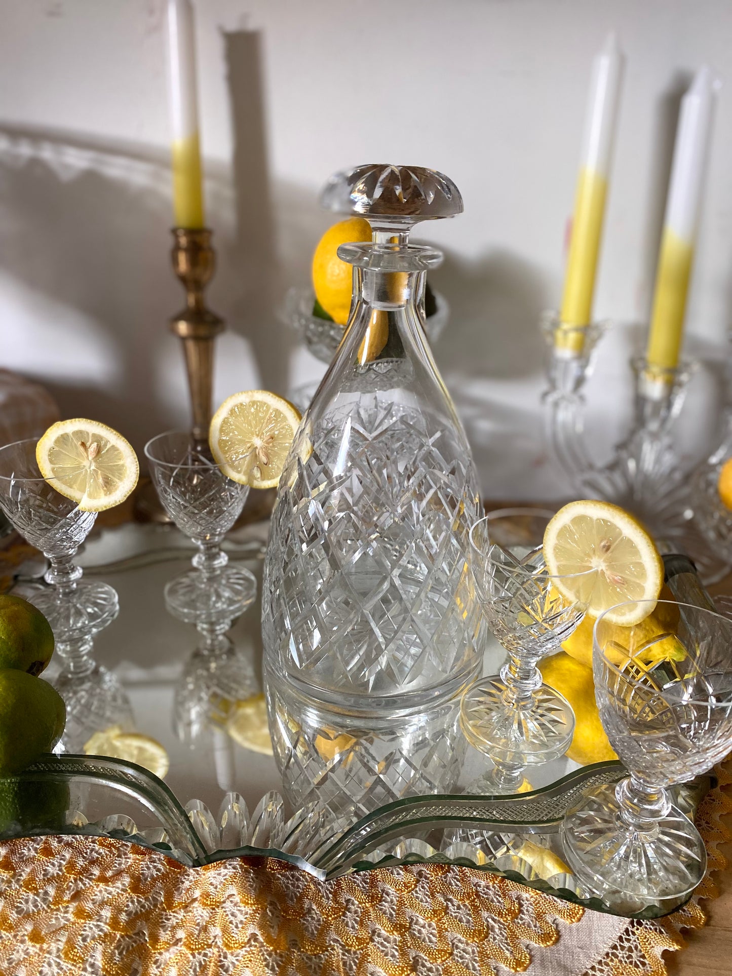 Service à digestif en cristal ancien