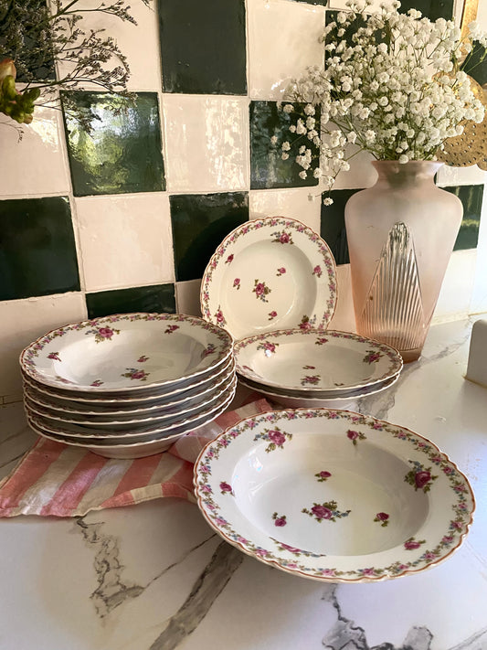 Assiettes Creuses ( calottes ) en Porcelaine de Limoges GDA 1900