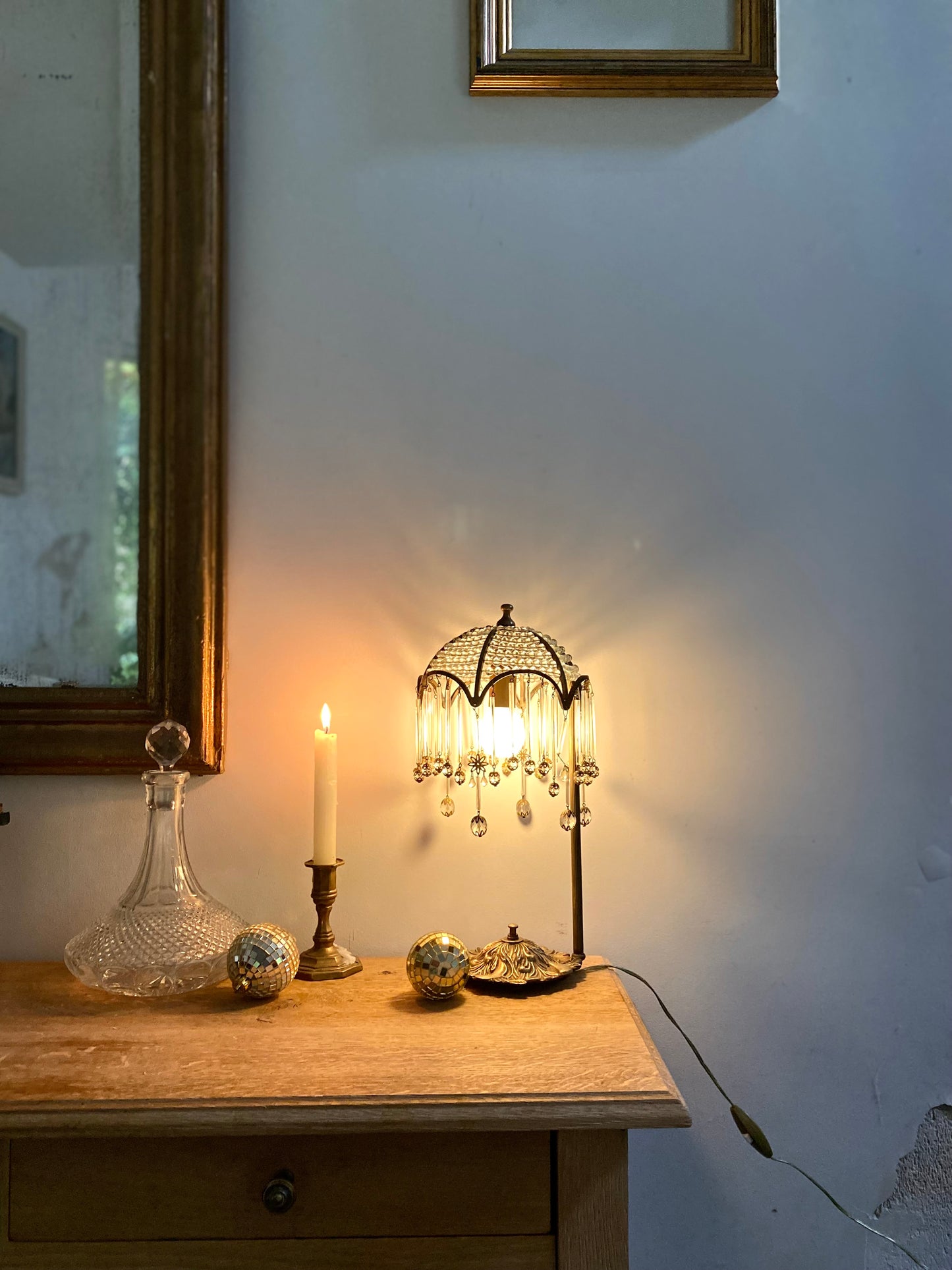 Lampe à pampille Art Déco