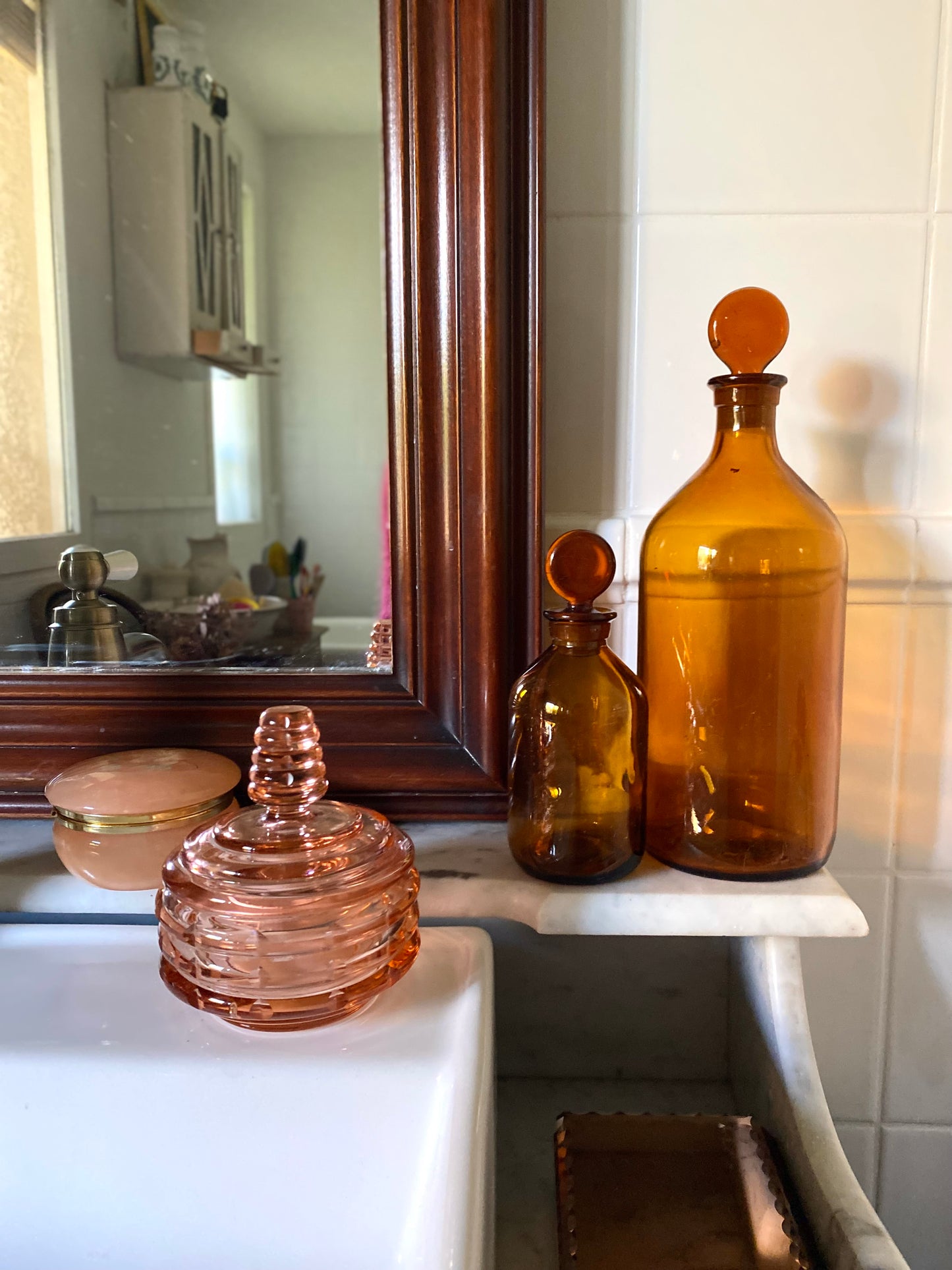 Poudrier en rosaline